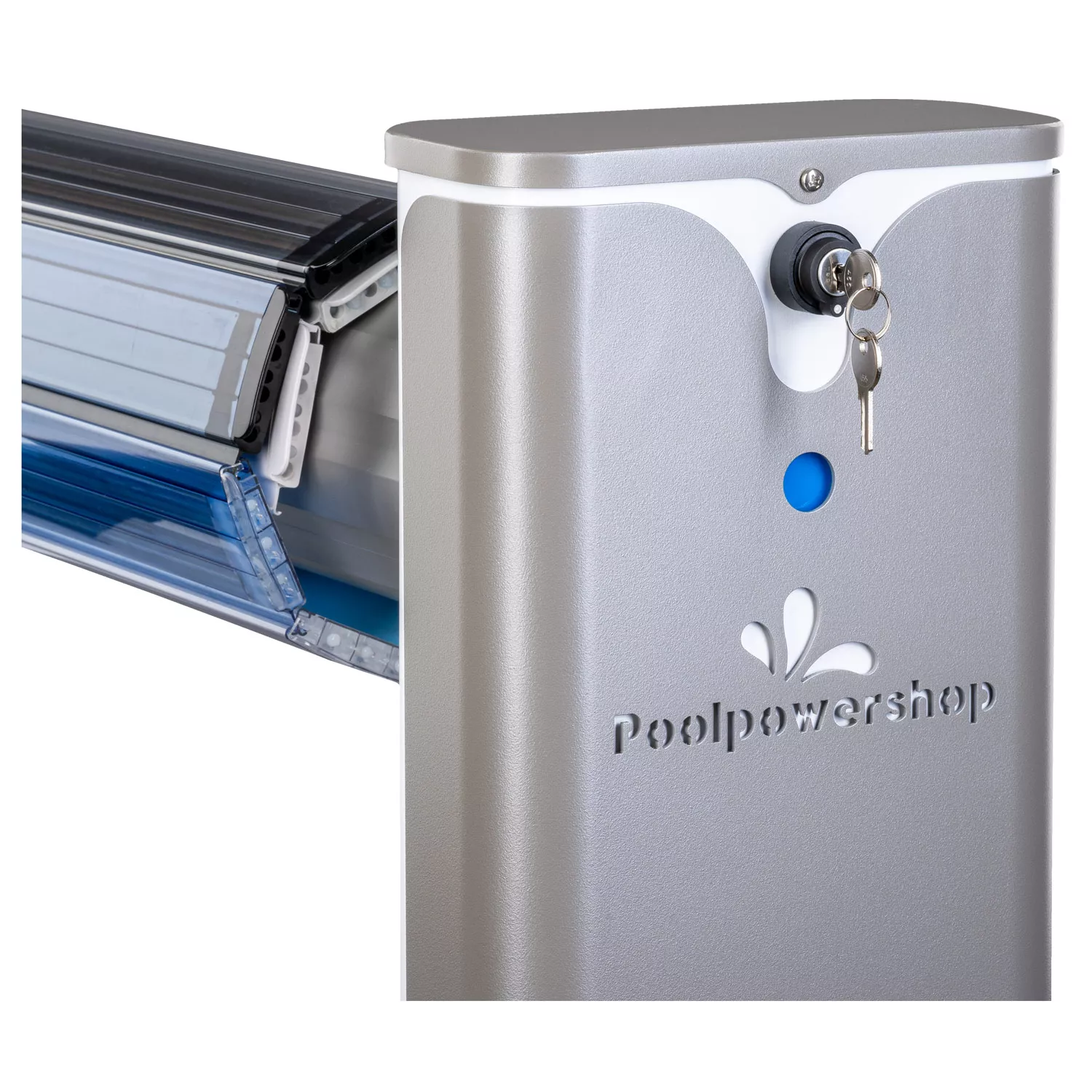 Poolpowershop Oberflur Aufrollvorrichtung Harmony Steel - anthrazit-beige