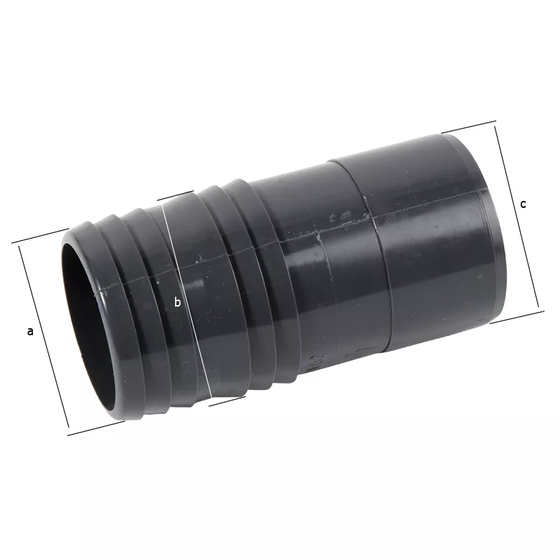 PVC Schlauchstutzen mit Klebestutzen 32x34x32 mm 