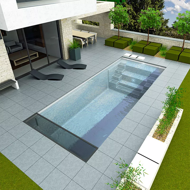 gfk-pool-reku-twin-s-xtra-900-einbauteile_2 Reku GFK Pool Twin S Xtra 850 inkl. Einbauteile 850 x 320 x 150 cm
