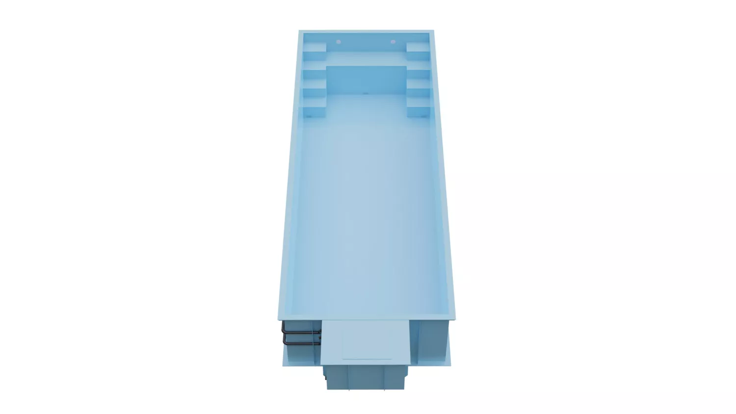 PP-Pool Komplettset Premium Blau mit Horizon-Überdachung - 8,00 x 3,00 x 1,36 m