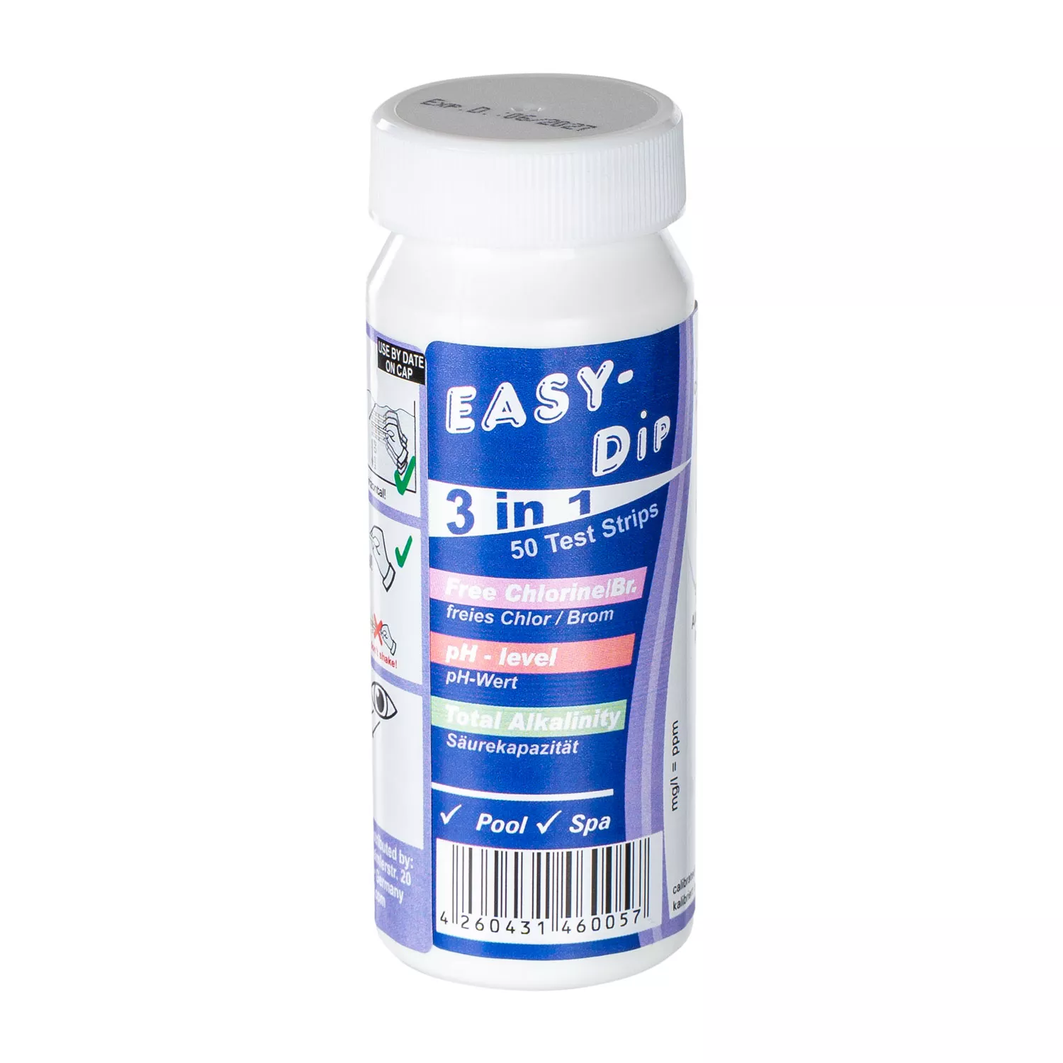 Water-I.D. Easy-Dip Teststreifen pH, Chlor, Brom Gesamtalkalinität
