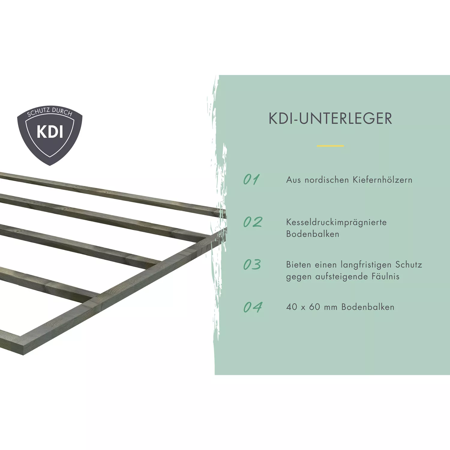 karibu-gartenhaus-kdi-unterleger Karibu Gartenhaus Saturn A graualuminium