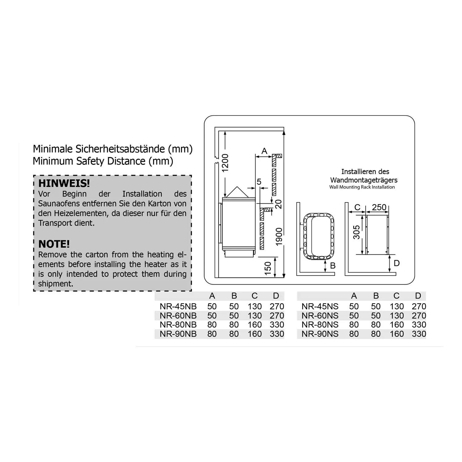 sentiotec-nordex-next-saunaofen-mit-integrierter-steuerung-abmessungen-sicherheitsabstand Sawo Nordex Next Saunaofen mit integr. Steuerung - 6,0 kW - Sonderposten