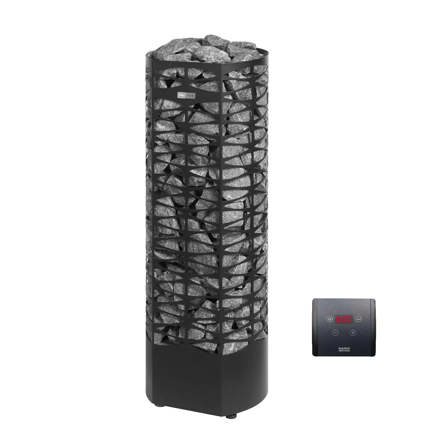 Narvi Saana Schwarz Saunaofen mit Steuerung N2014E - 6,8 kW