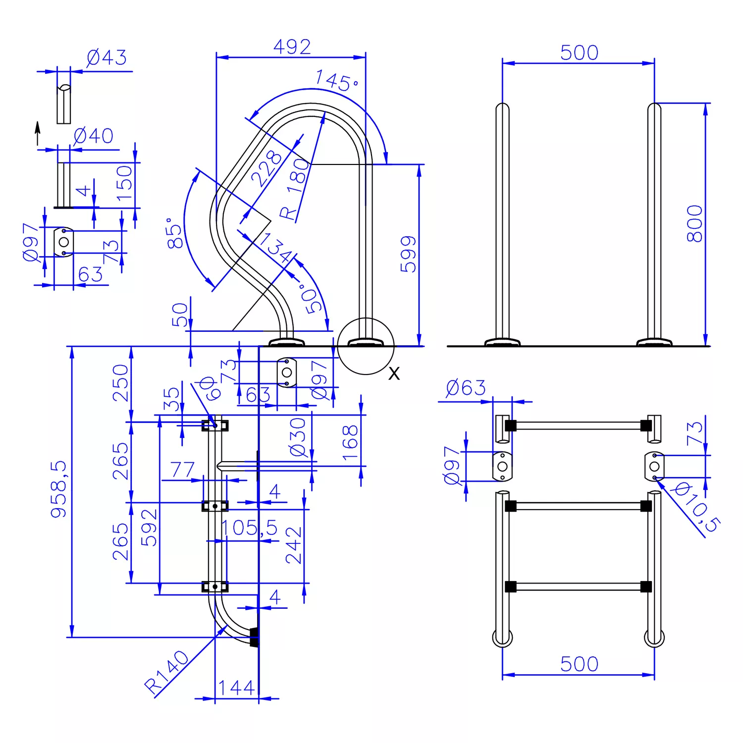 ideal-poolleiter-edelstahl-geteilt-3-stufig-masszeichnung Ideal Poolleiter Edelstahl geteilt 3-stufig