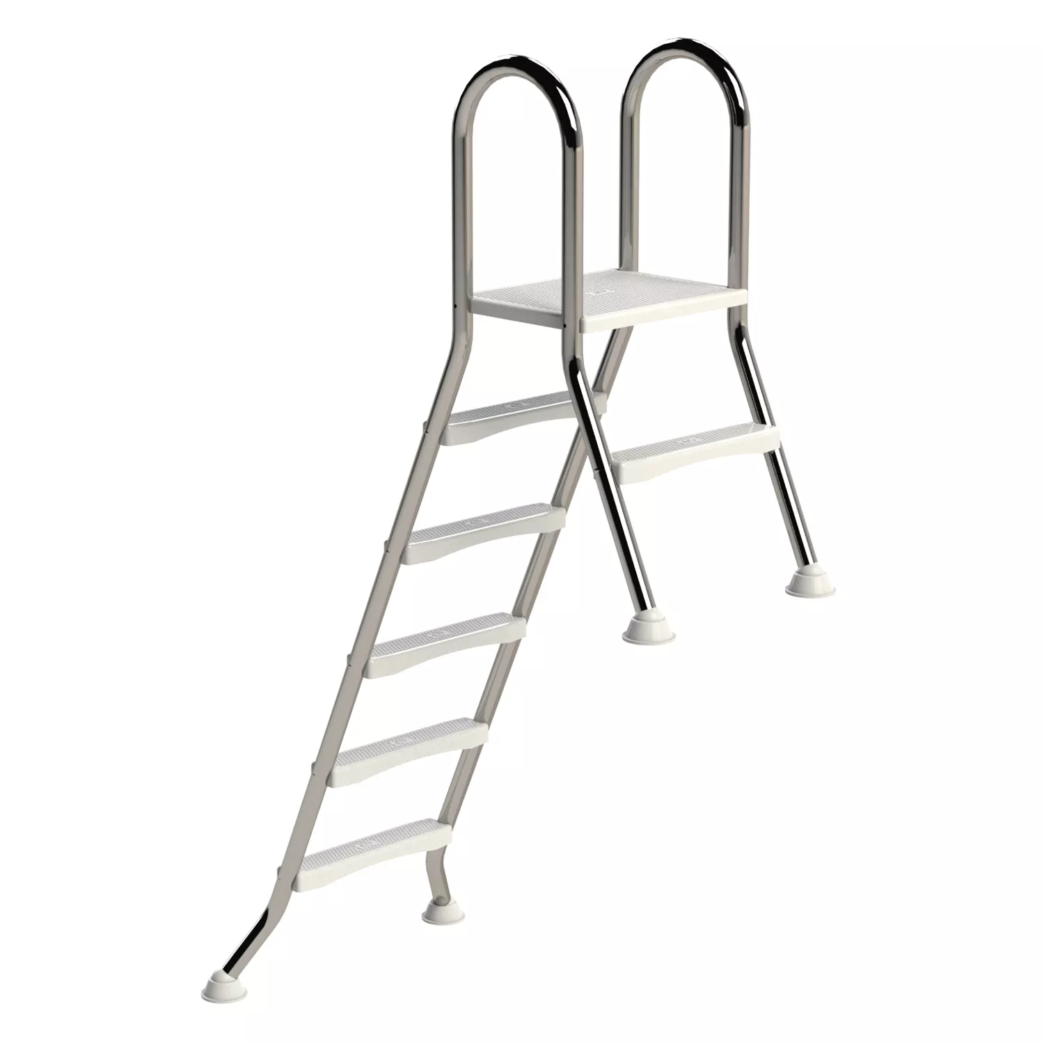 Ideal Edelstahl Poolleiter für teileingelassene Becken