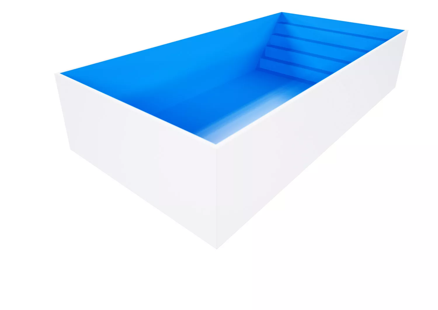 Isotherm-Pool blau mit Treppe Colossos