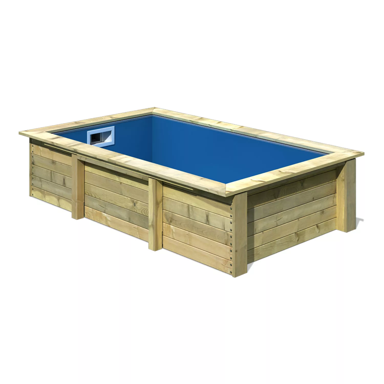 karibu-pool-rechteckpool-leer Karibu Pool Triton Holzbecken Rechteckig