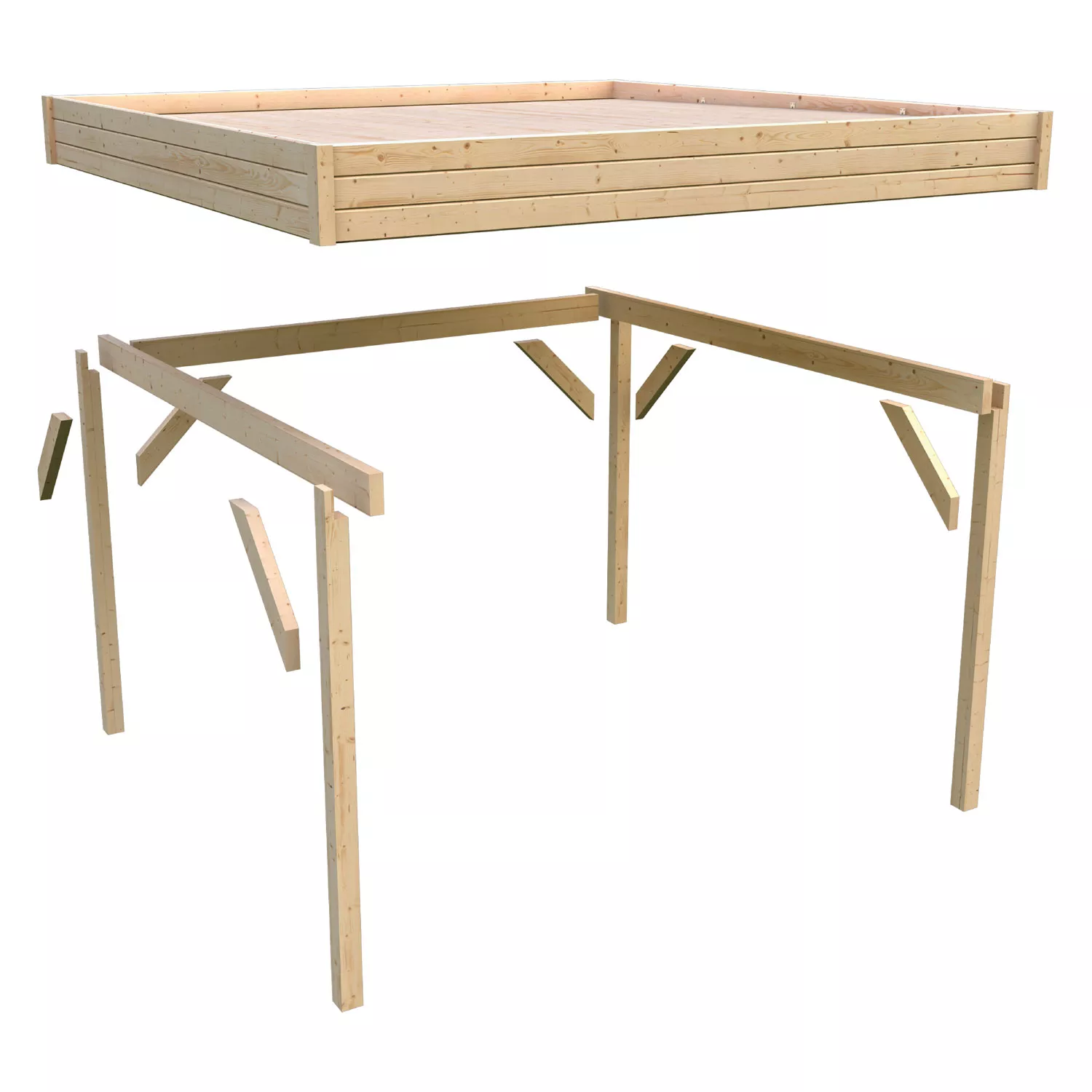 Karibu Pavillon Cubus - ohne Anbau