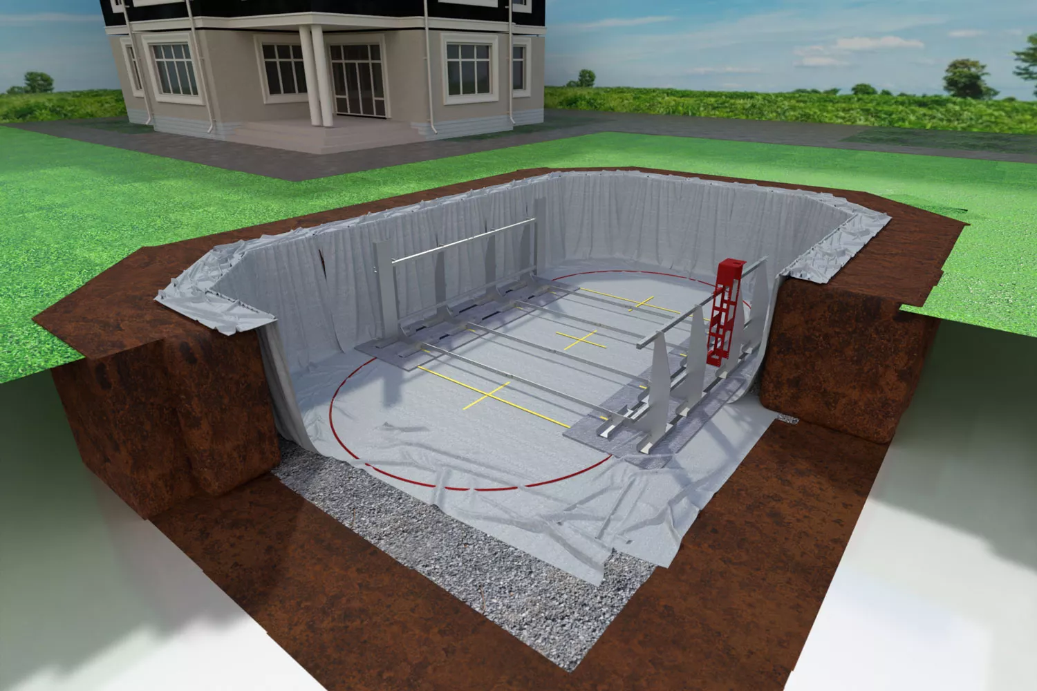 ConZero Komplettset für Ovalpools - 3,50 x 7,00 x 1,50 m