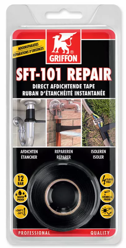 SFT101_pic1 Griffon Dichtungsband schwarz bis 12 bar