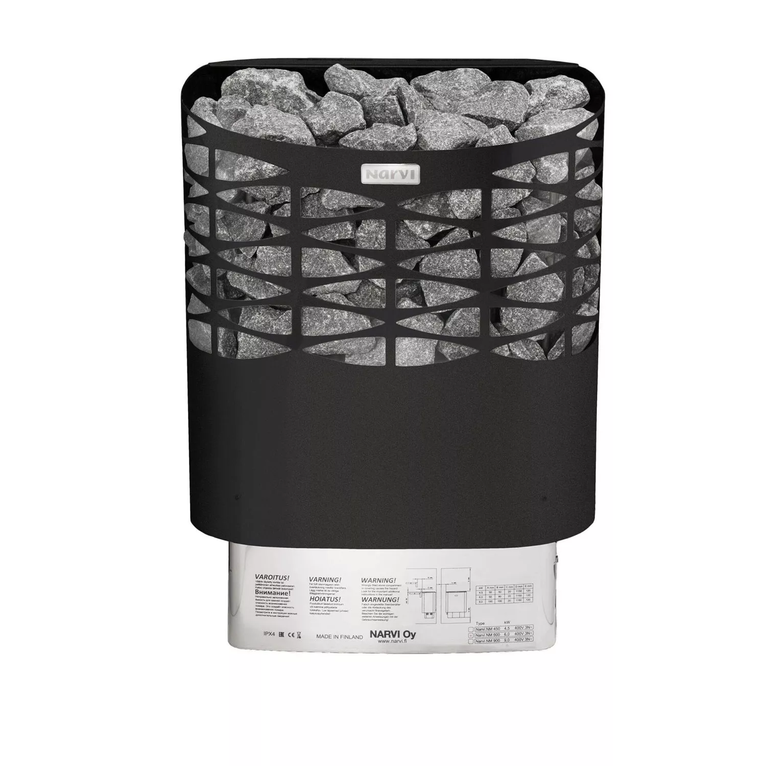 Narvi_Tarmo_E_900_Schwarz_9_kW_Saunaofen_ohne_Steuerung3 Narvi Tarmo E 900 Schwarz Saunaofen - 9 kW