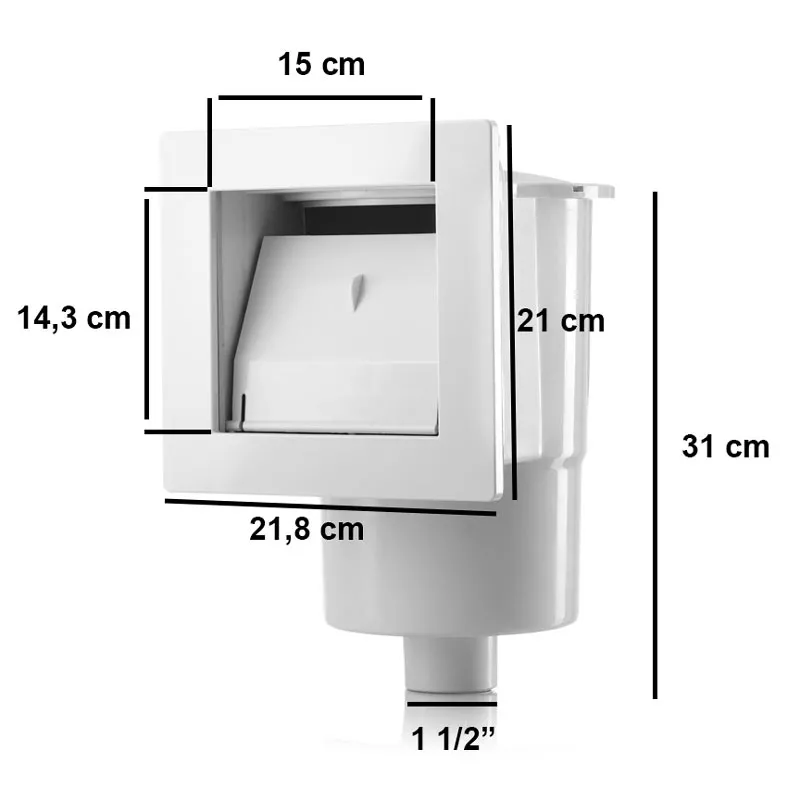 Pool Skimmer Mini weiß inkl Einlaufdüse