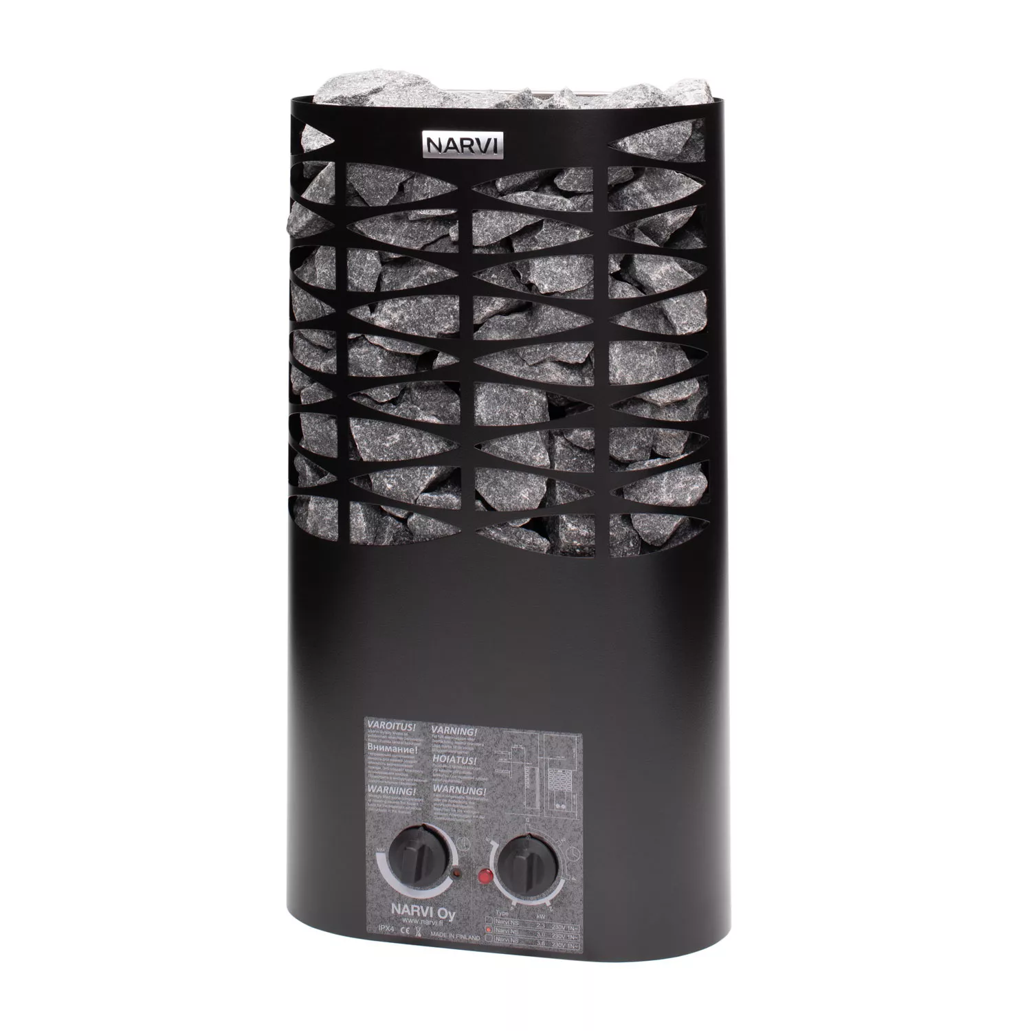 Narvi Tarmo Mini Schwarz Saunaofen mit integr. Steuerung - 3,6 kW