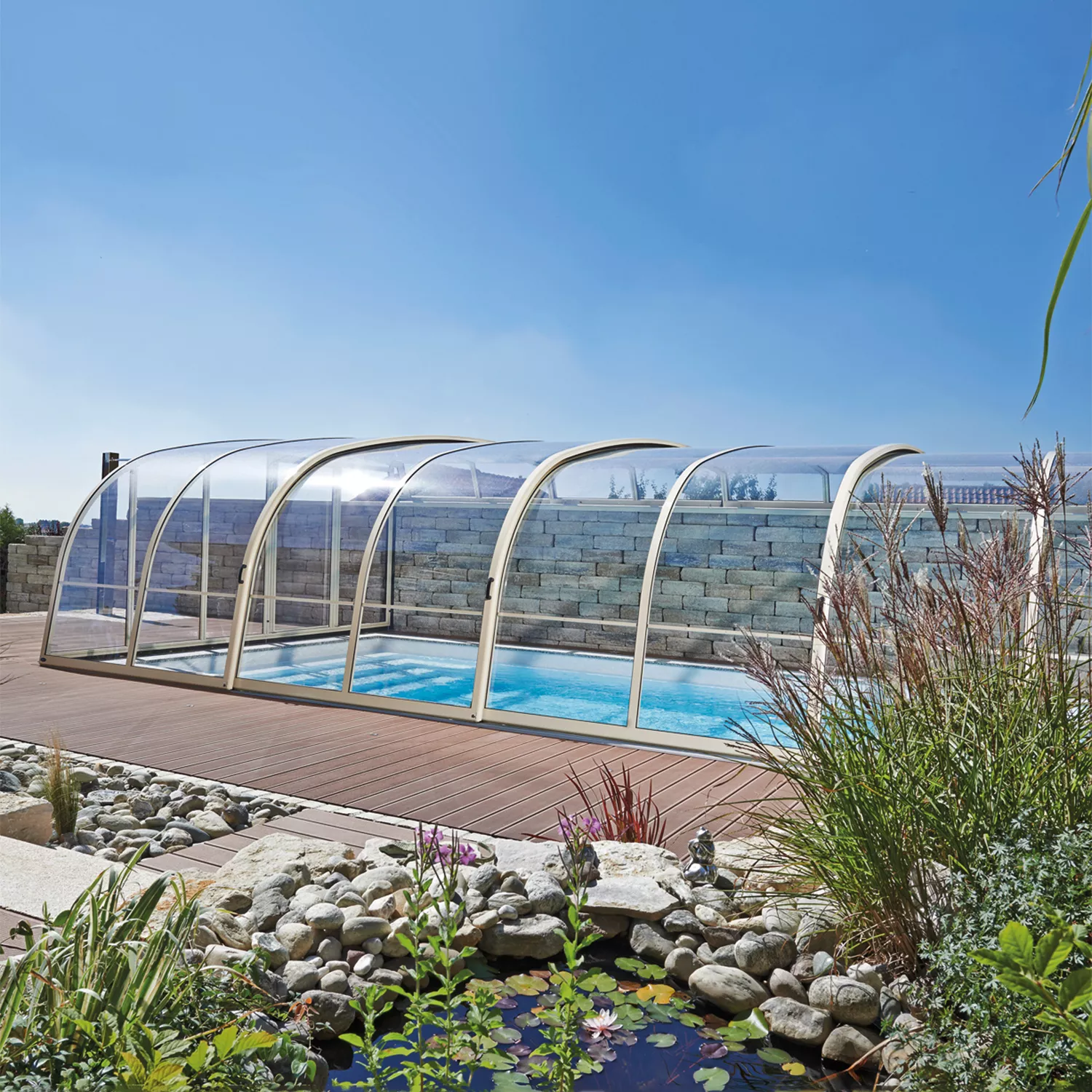 Schwimmbadüberdachung Creativ Plus 8,00 x 4,00 x 2,20 m