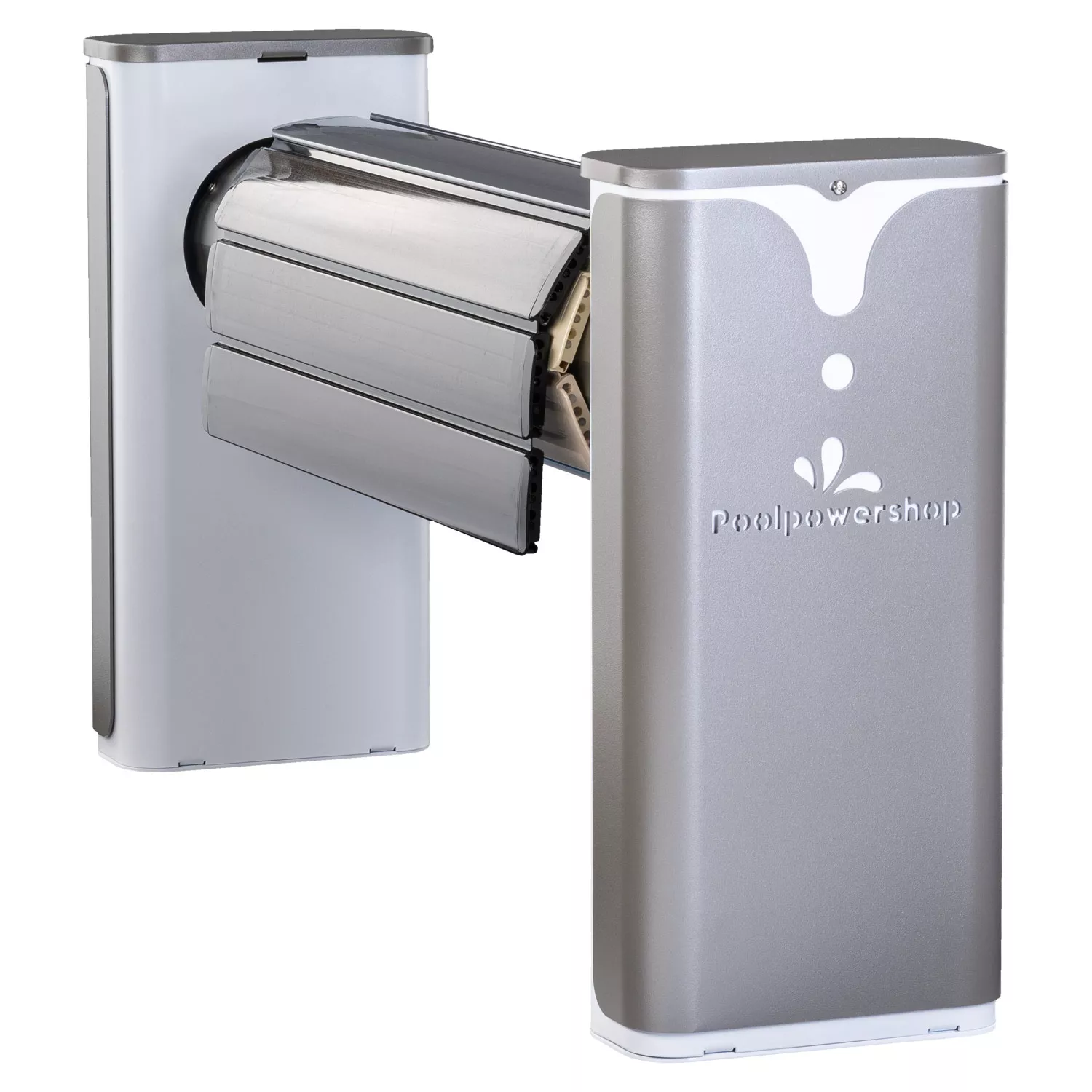 Poolpowershop Oberflur Aufrollvorrichtung Harmony Steel - anthrazit-beige