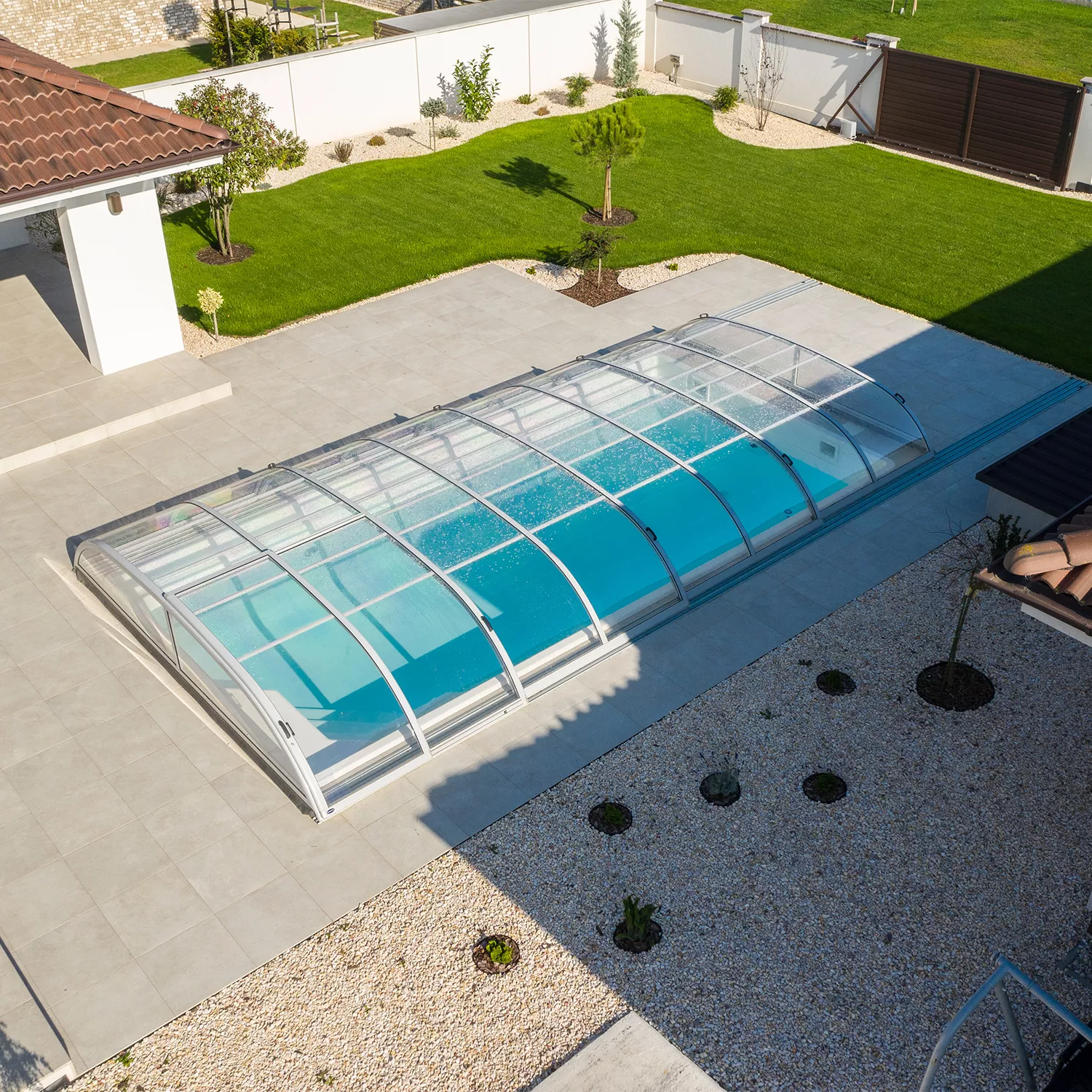 Schwimmbadüberdachung Star Plus 8,00 x 4,00 x 0,82 m