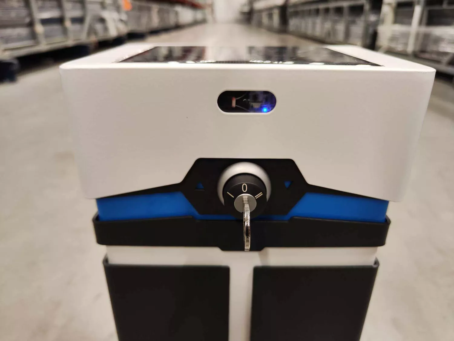 Poolpowershop Oberflur Aufrollvorrichtung T-Light - weiß-grau