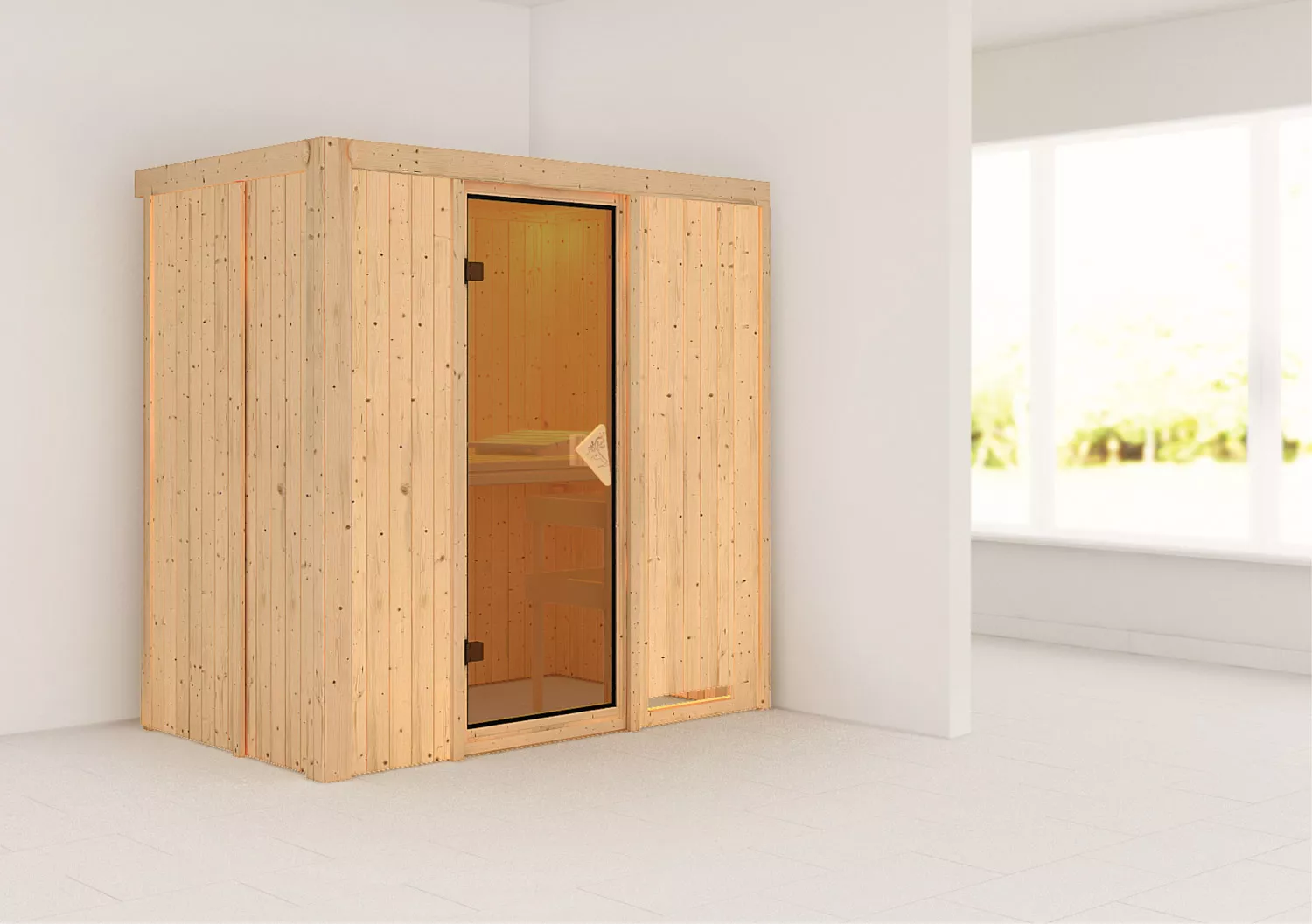 Karibu_Classic_Variado_Systemsauna_ohne_Saunaofen_und_bronzierte_Ganzglastuer_1 Karibu Classic Variado Systemsauna