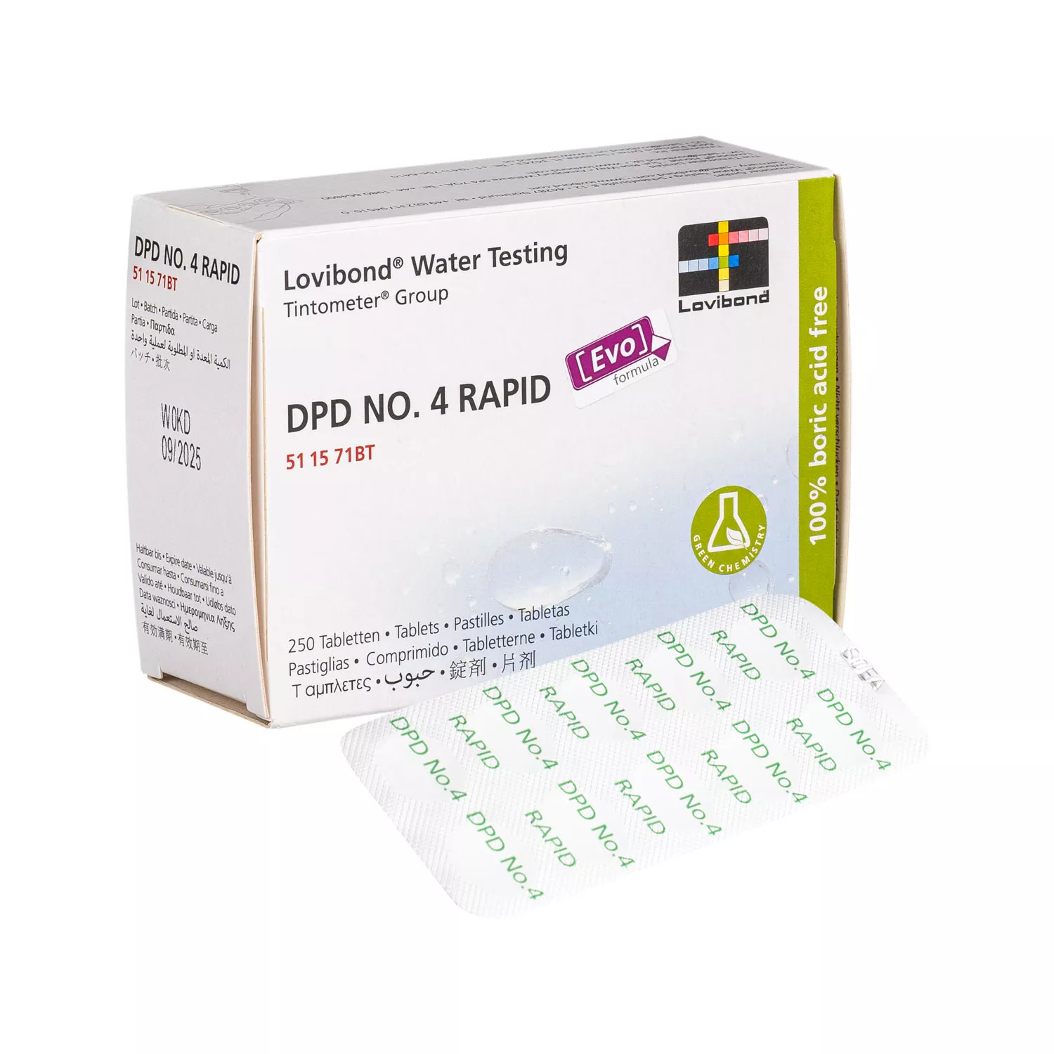 Lovibond DPD Evo Nr. 4 Testtabletten Sauerstoff für Pooltester - 250er Pack