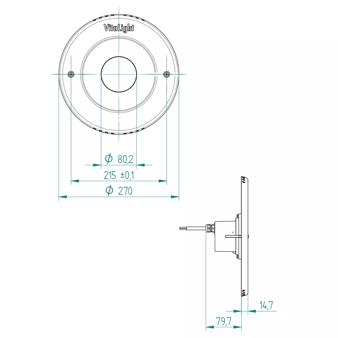 VitaLight-Power-LED3-Scheinwerfereinsatz_3 VitaLight Power LED 3.0 Scheinwerfereinsatz 16/4er Rotguss 155 mm - Warmweiß (3000 K)