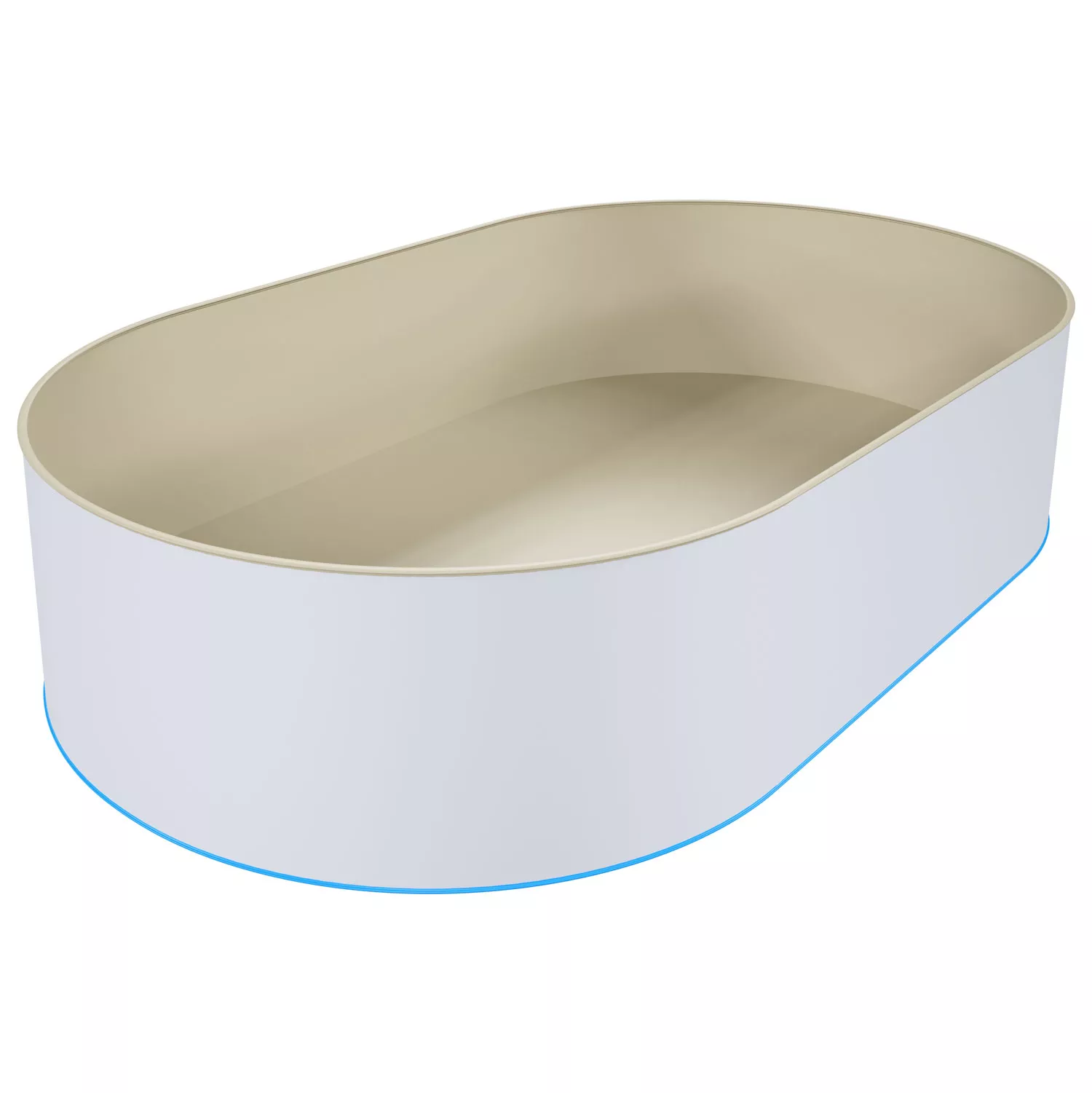 Stahlwandpool Oval Sand 