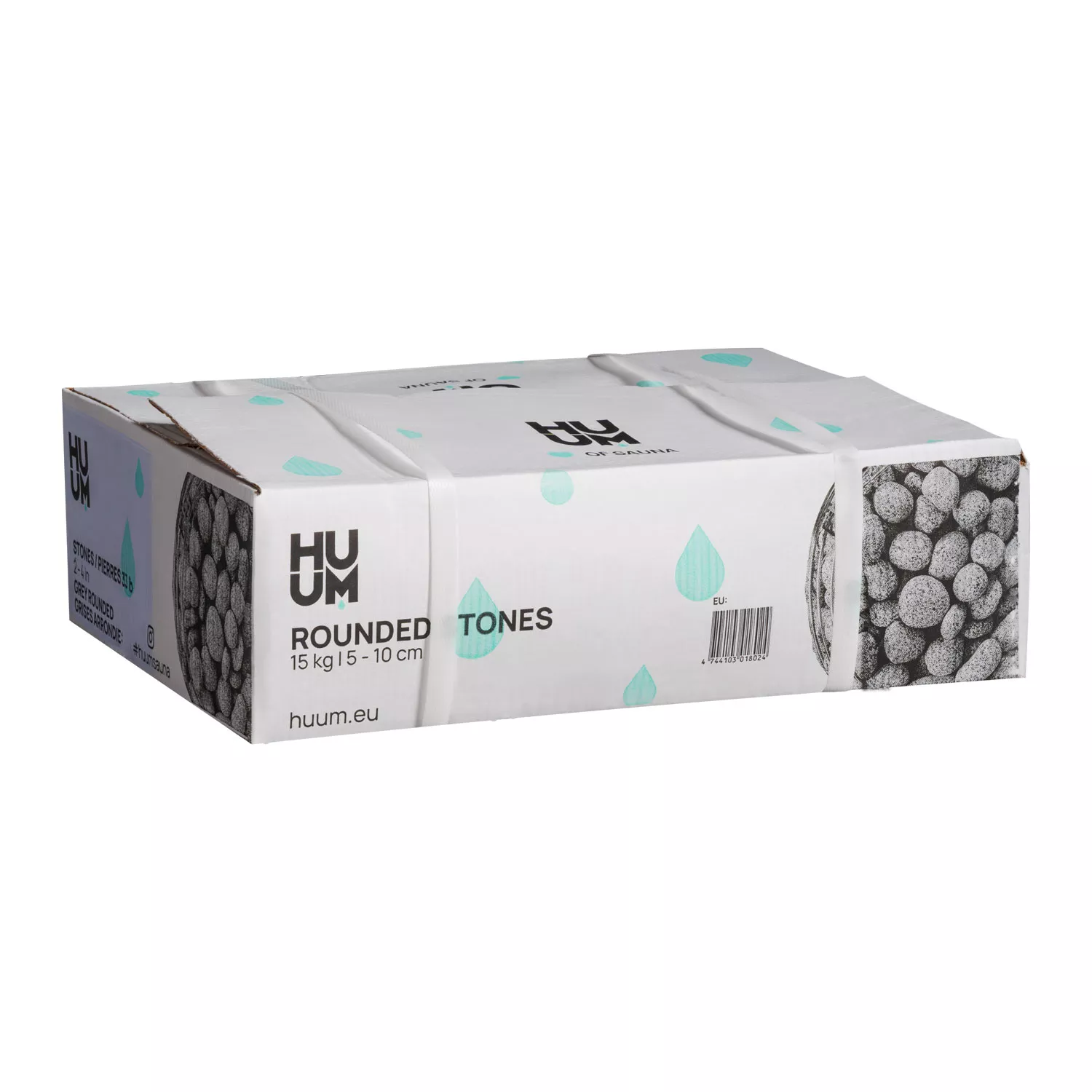 HUUM runde Saunasteine 15 kg - 5-10 cm