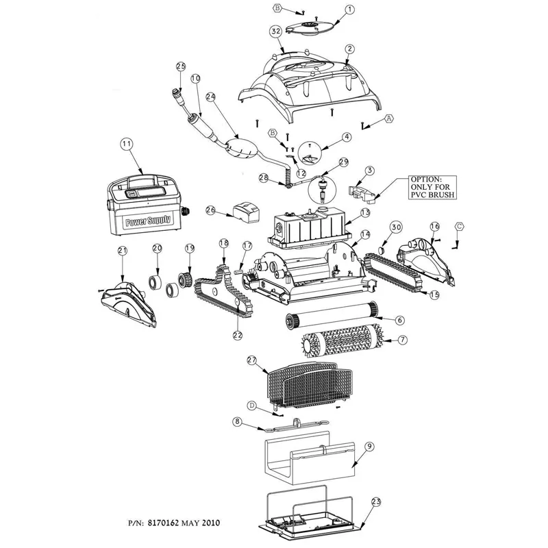 Dolphin Poolroboter Klammer für Filtersack 9981430