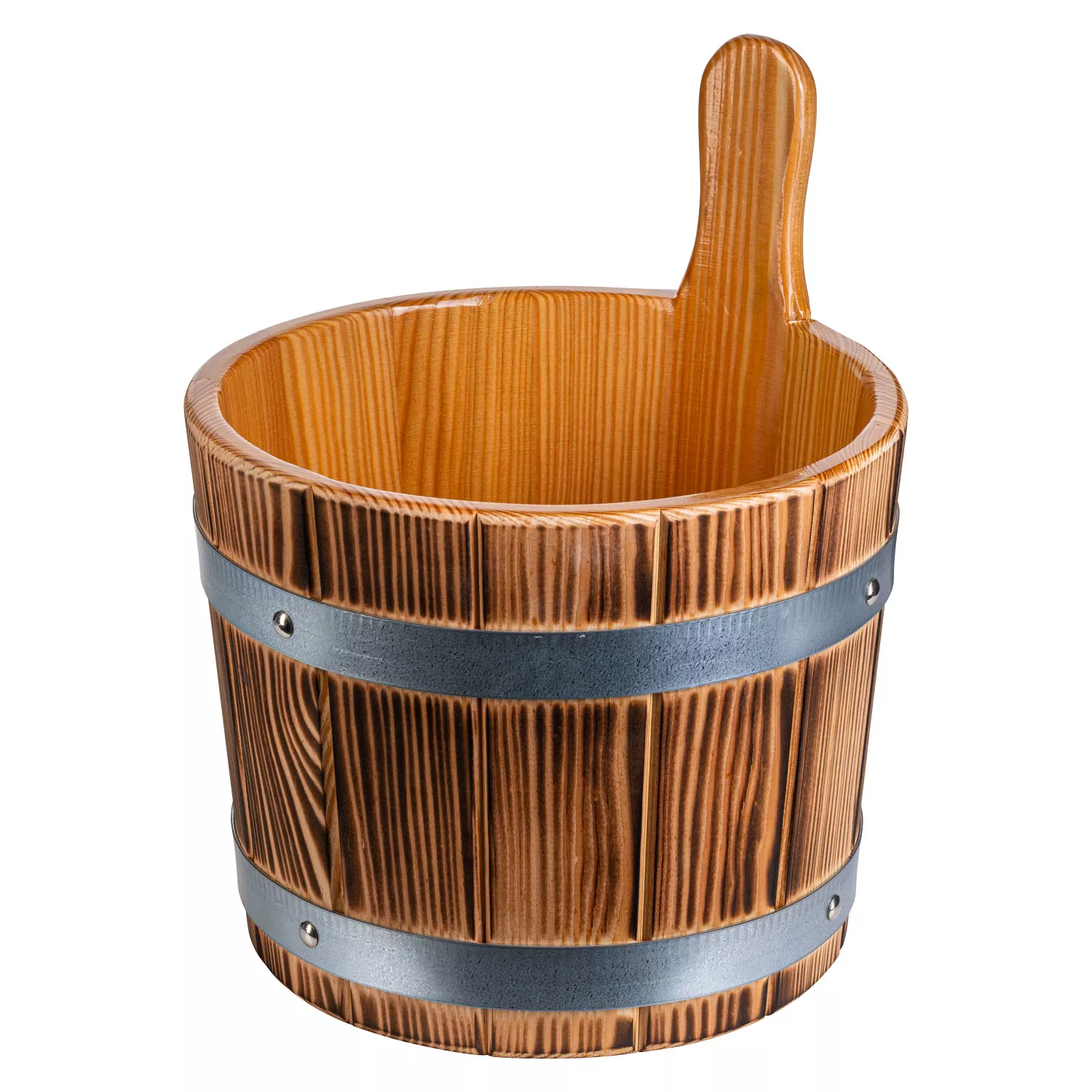 Aufguss Kübel 5 L Lärche geflammt hygieneversiegelt