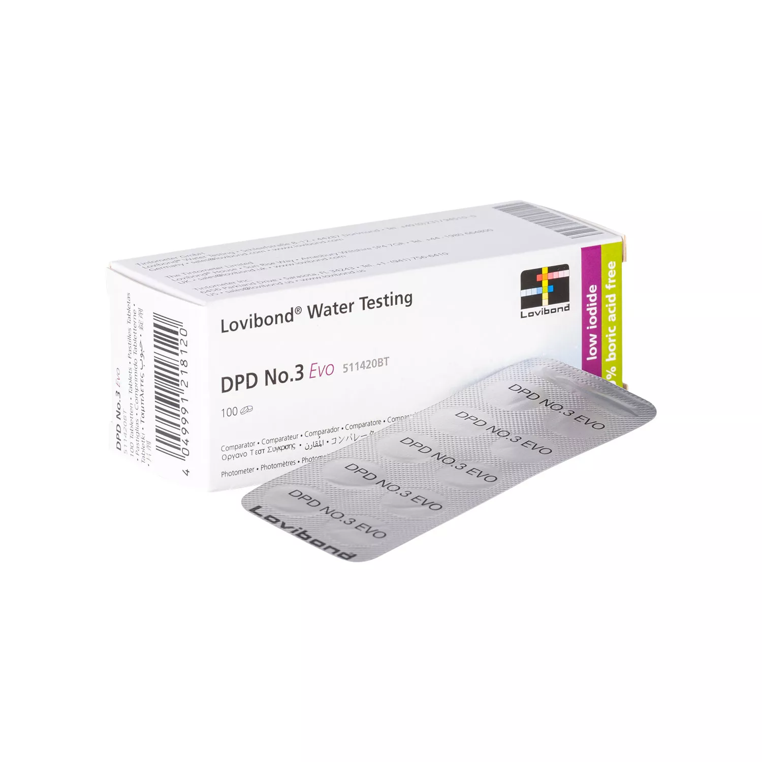 DPD No. 3 Evo Testtabletten für Scuba, Checkit & Photometer - 100 Stk