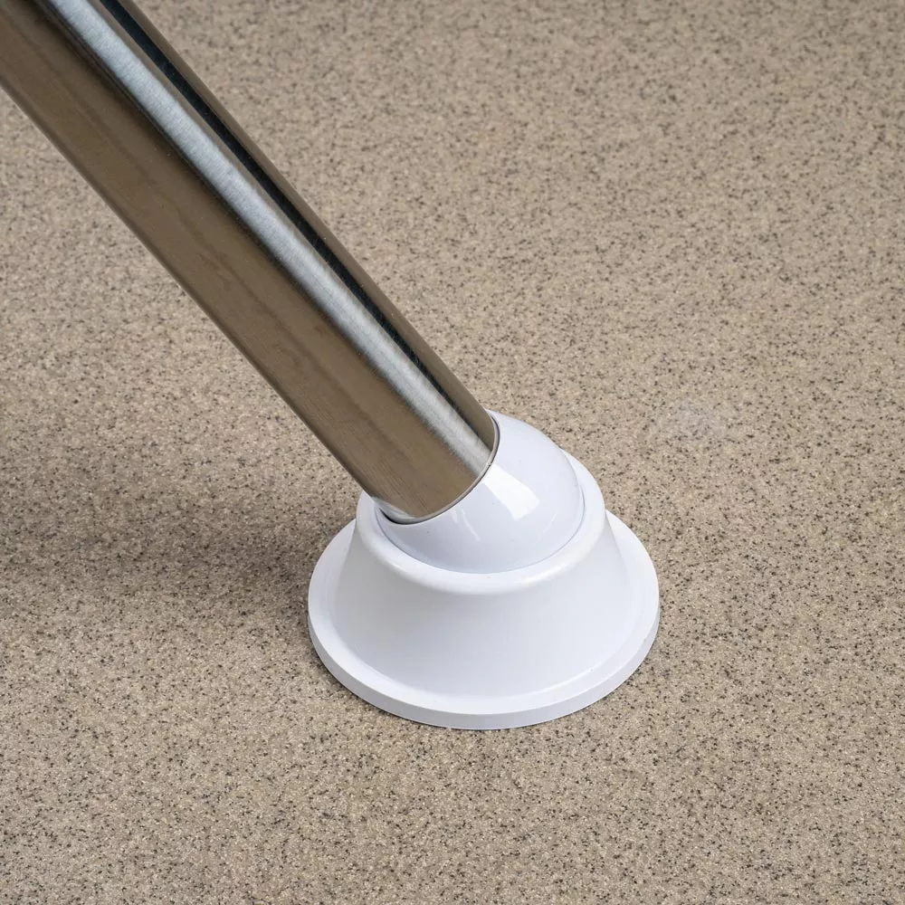 edelstahl-poolleiter-fuer-teileingelassene-becken-standfuss Oku Edelstahl Poolleiter für teileingelassene Becken - 5-stufig