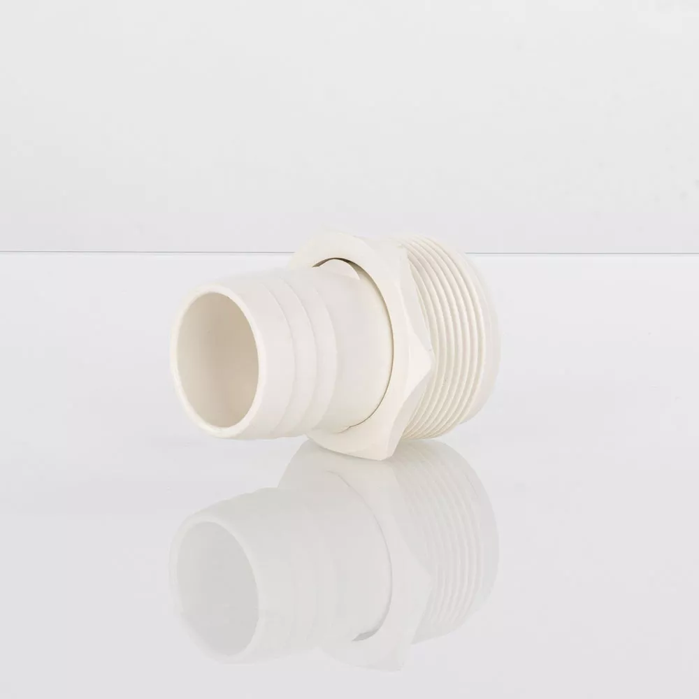 stutzen-weiss Schlauchstutzen 38 mm x 1/2 Zoll - Sonderposten