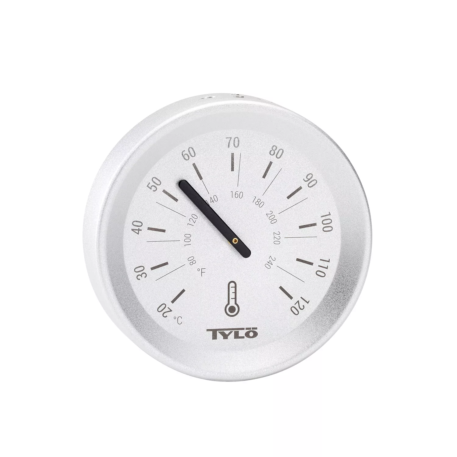 Tylö Sauna Thermometer Brilliant Silver Grey 