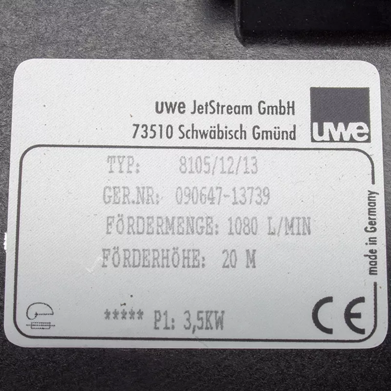 6525261-1 UWE Pumpe f. ST3,4,400,Coco,Bambo,Juno,Jep. Maxi, Soringq,Li