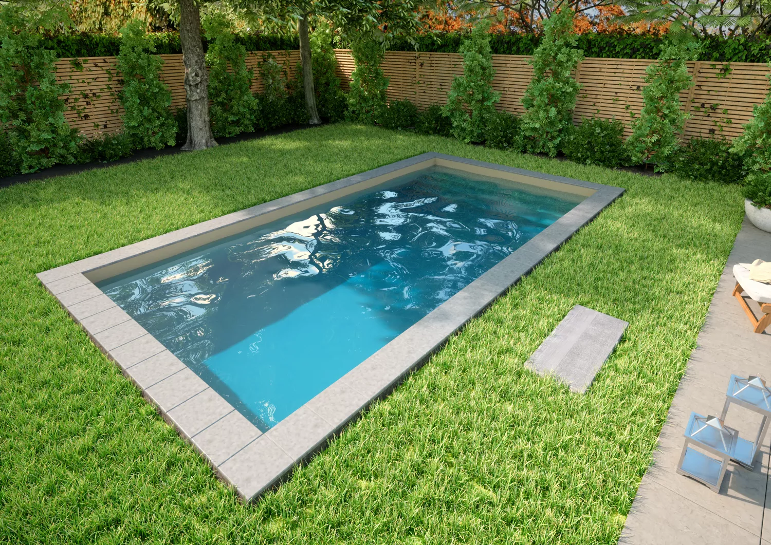 Styroporpool Sand mit Treppe Colossos 