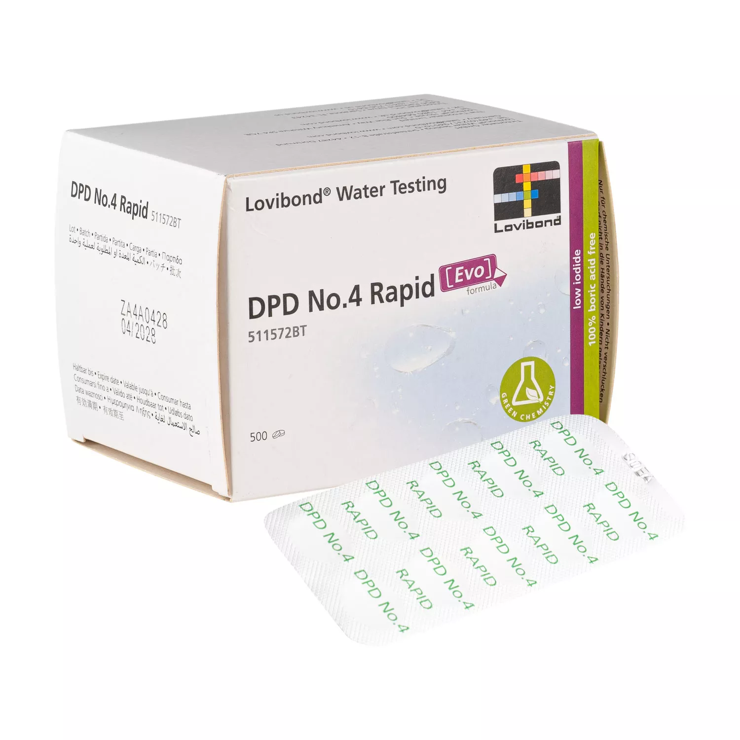 Lovibond DPD Evo Nr. 4 Testtabletten Sauerstoff für Pooltester - 500er Pack