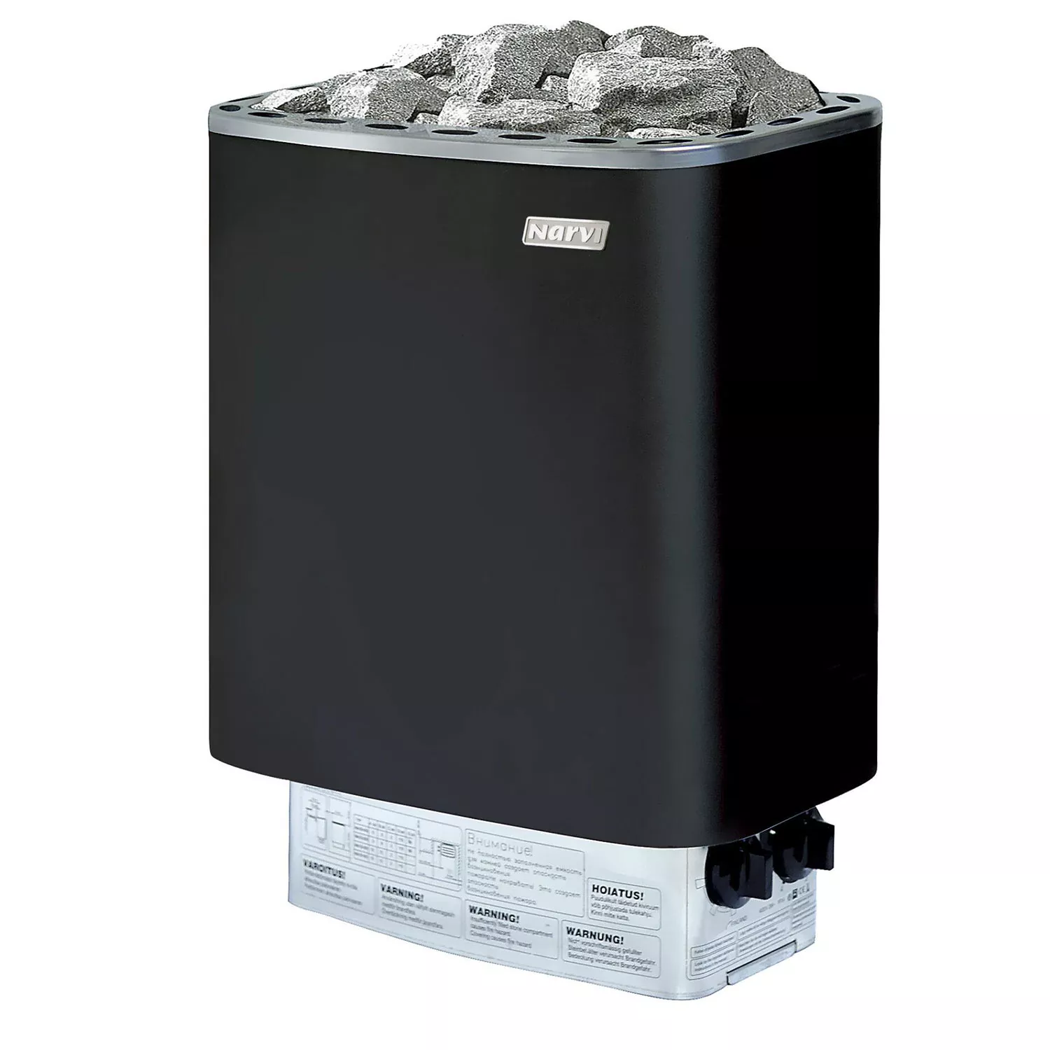 Narvi Fjäll 600 Schwarz Saunaofen mit integr. Steuerung - 6 kW