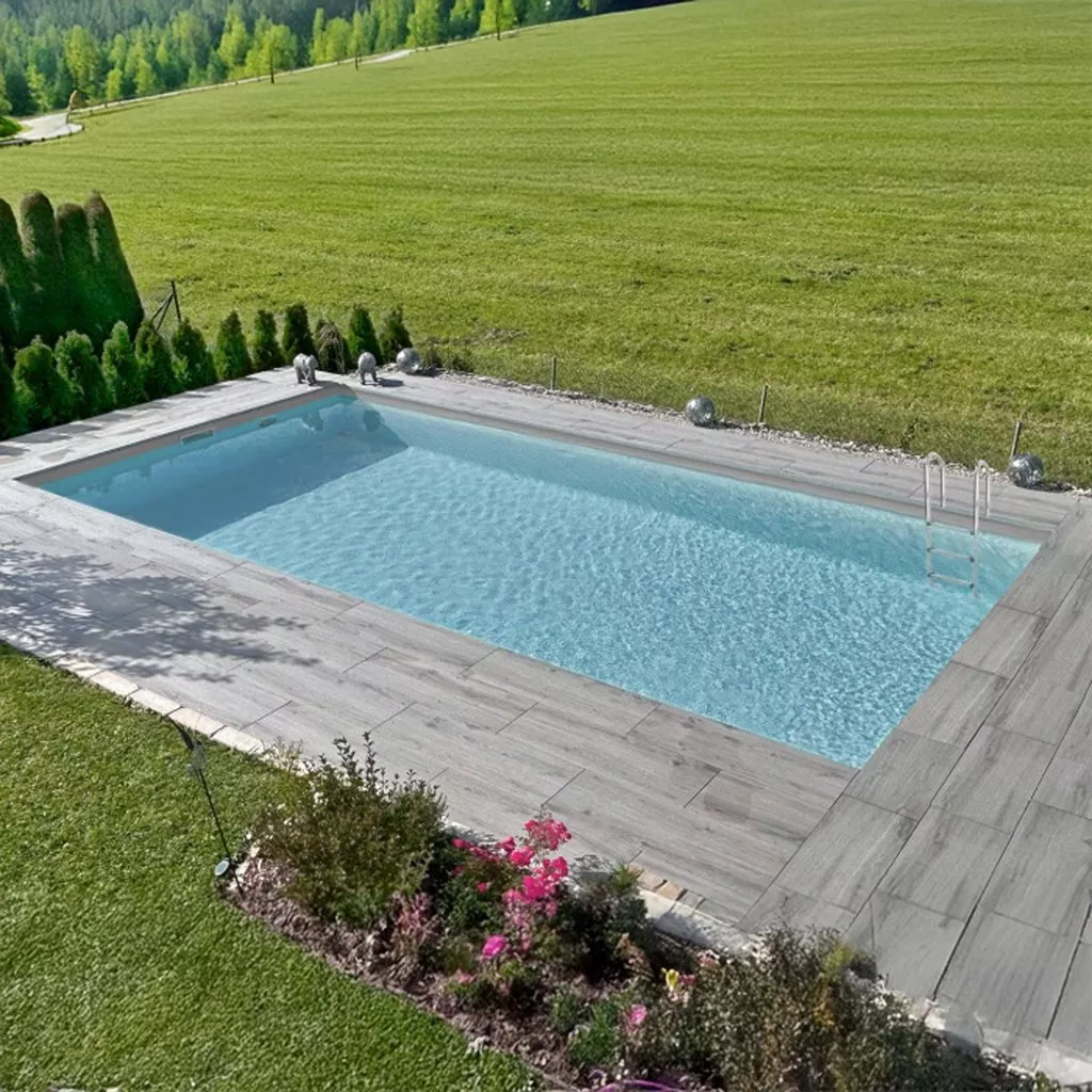 Oku Rechteck Styroporpool Prestige Grau
