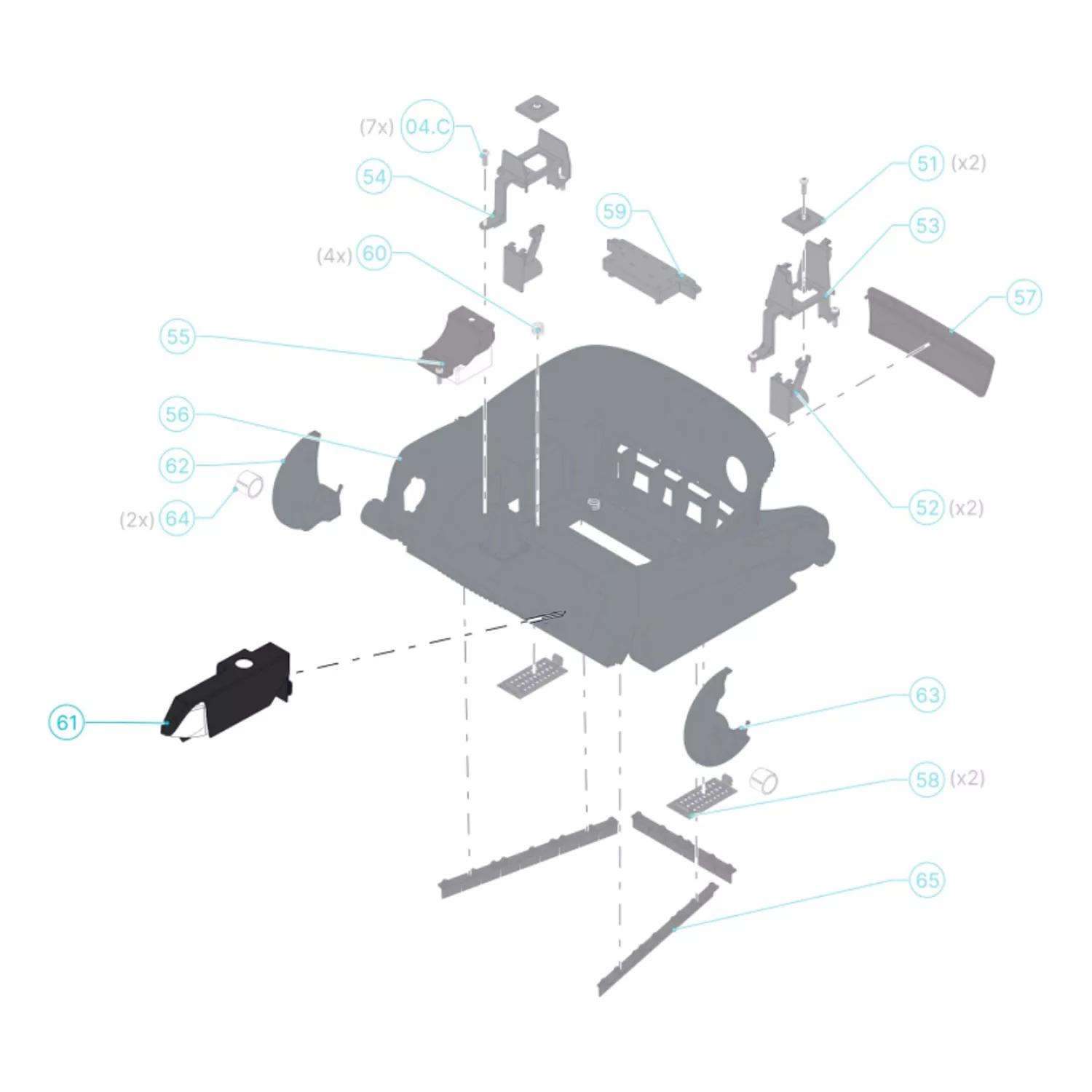 Dolphin Poolroboter Schwimmkörper 9991757
