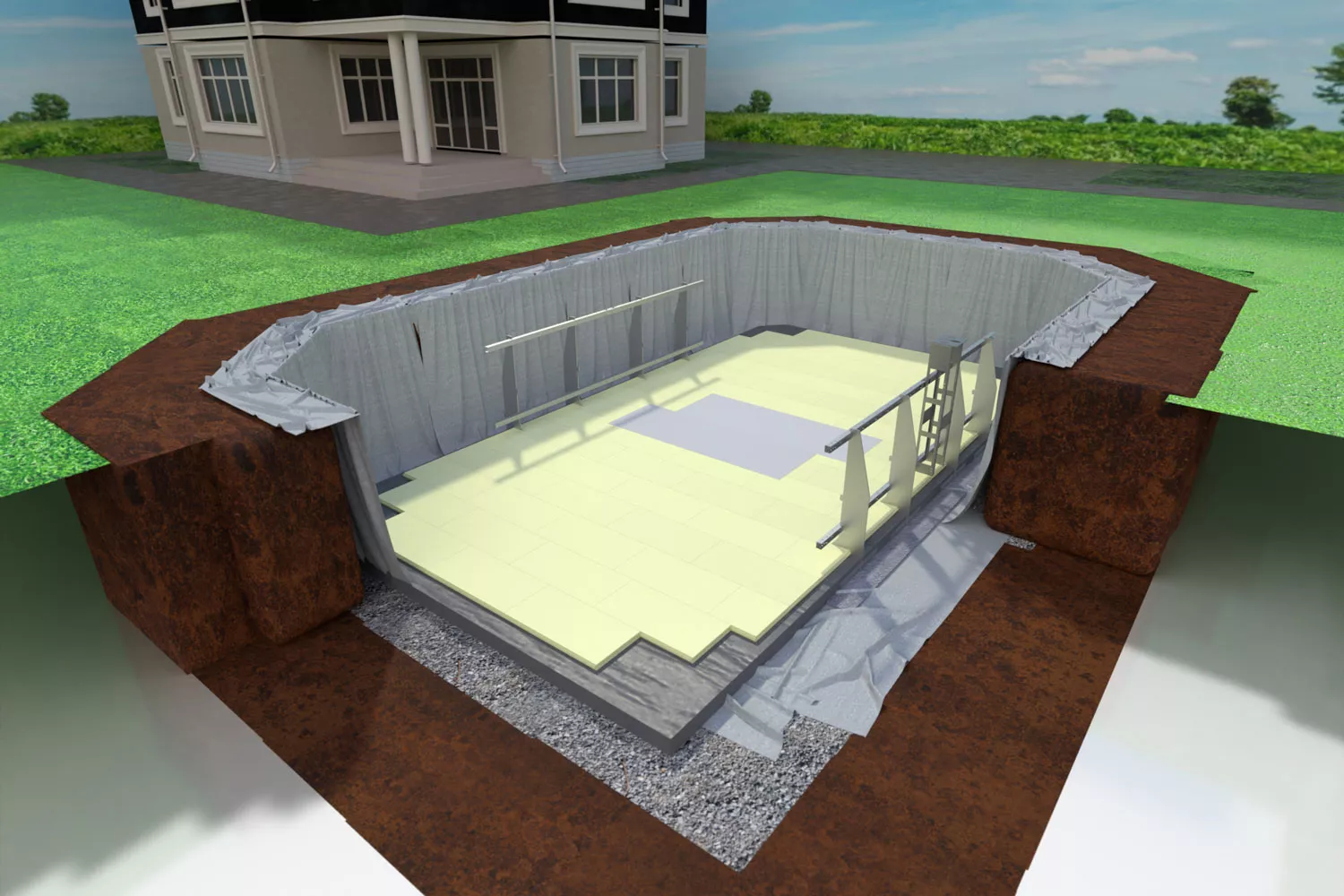 ConZero Komplettset für Ovalpools - 3,50 x 7,00 x 1,50 m