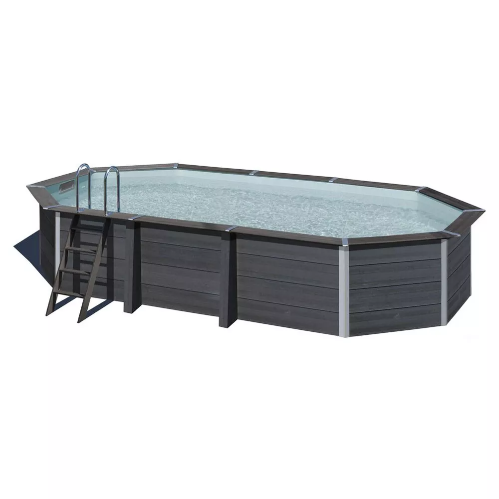 gre-664-wpc-pool-komplettset-grau-1 Gre WPC Pool Komplettset Oval Grau