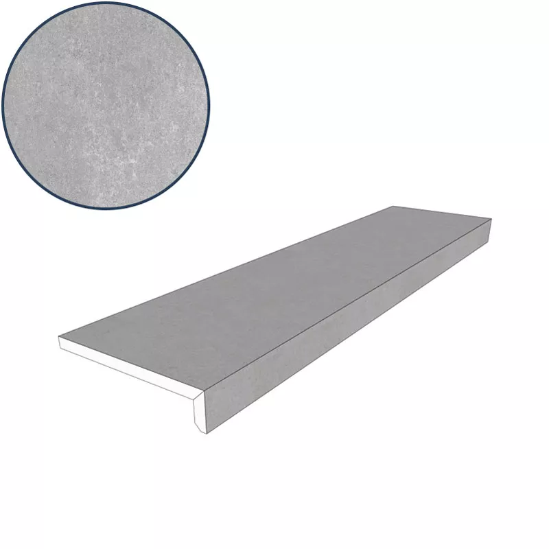 Scandi Roc Ceramica Firenze Exclusive Size Luna Steel Beckenrandstein - 120 x 29,5 cm