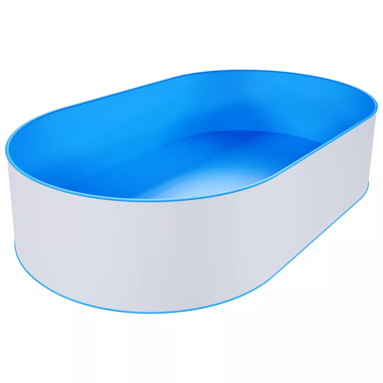 Stahlwandpool Oval Blau 0,8- 3,00m x 5,00m x 1,20m 