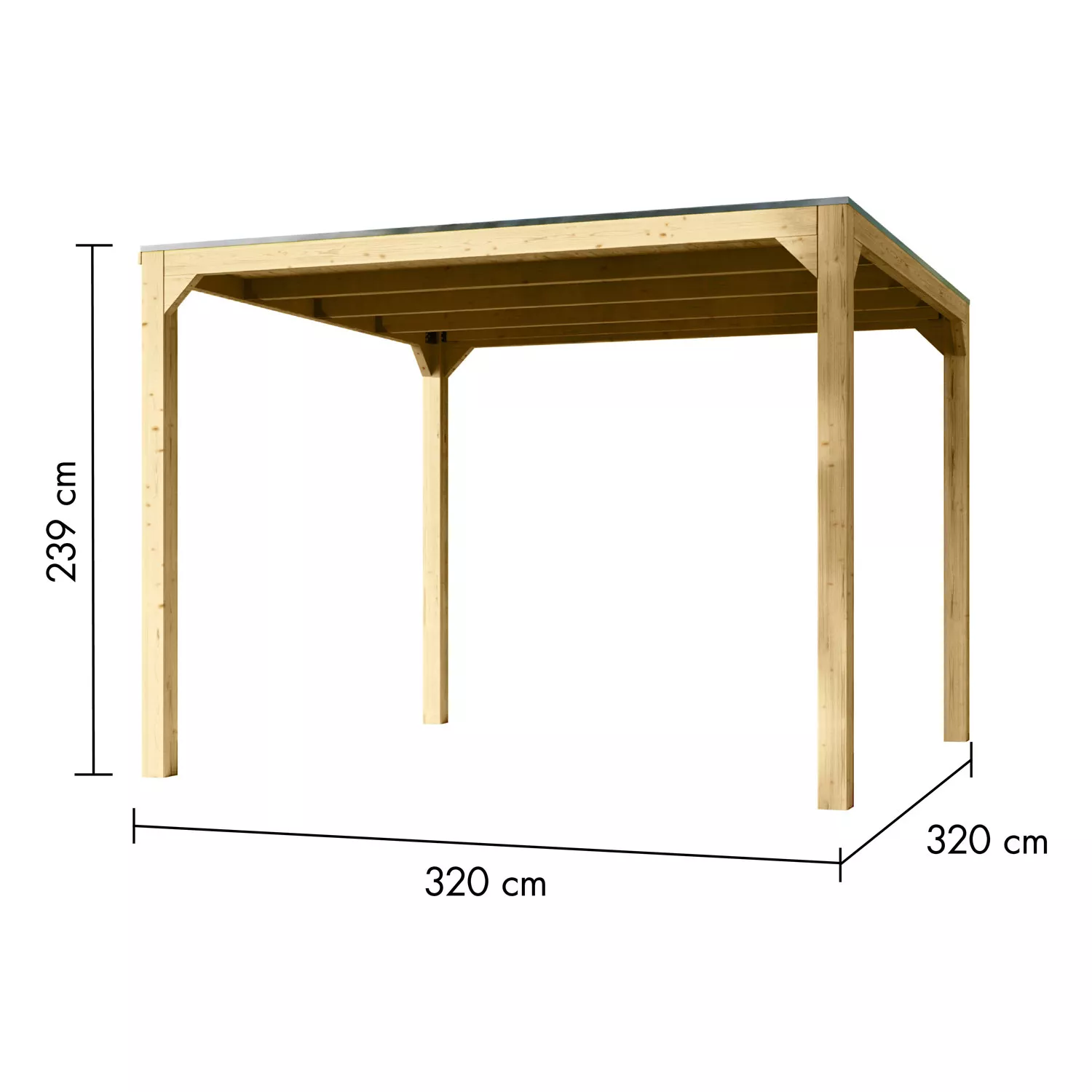 Karibu Pavillon Cubus - ohne Anbau