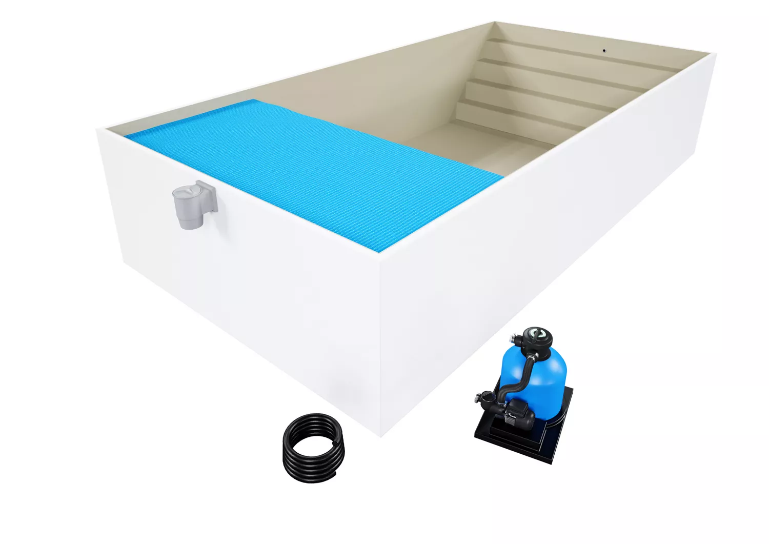 isotherm-pool-komplettset-comfort-sand-mit-treppe-colossos Isotherm-Pool Komplettset Comfort sand mit Treppe Colossos
