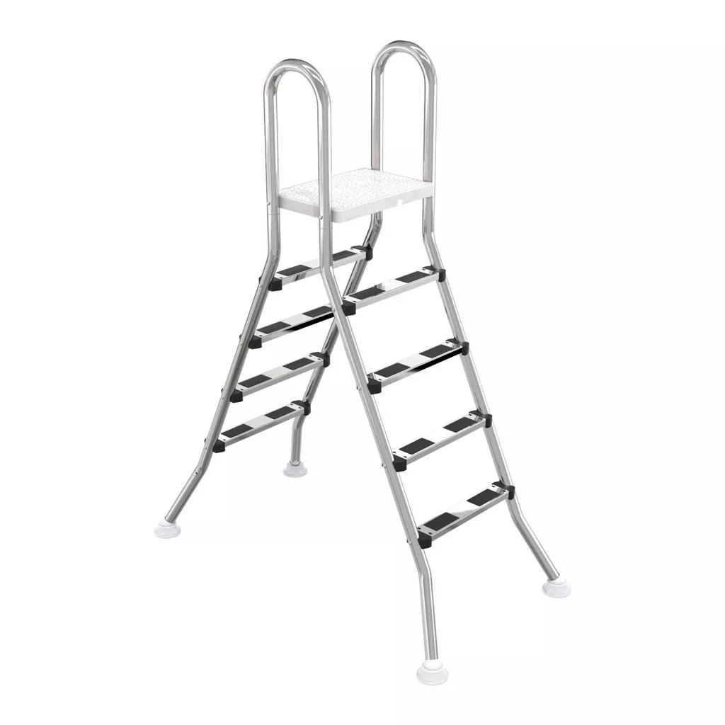 Ideal Edelstahl Poolleiter für Aufstellbecken - 4-stufig