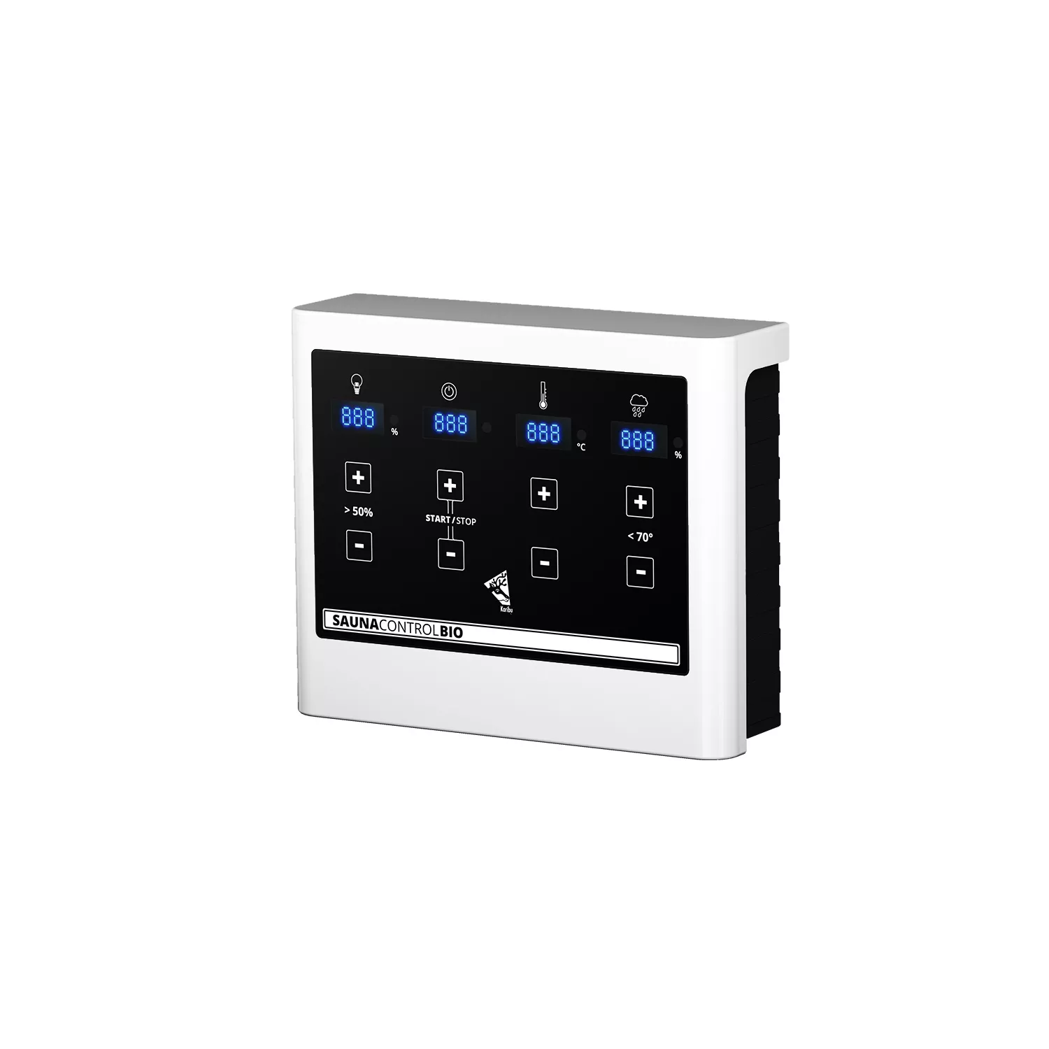 karibu_sauna_control_bio Karibu Comfort Mainburg Bio Außensauna terragrau