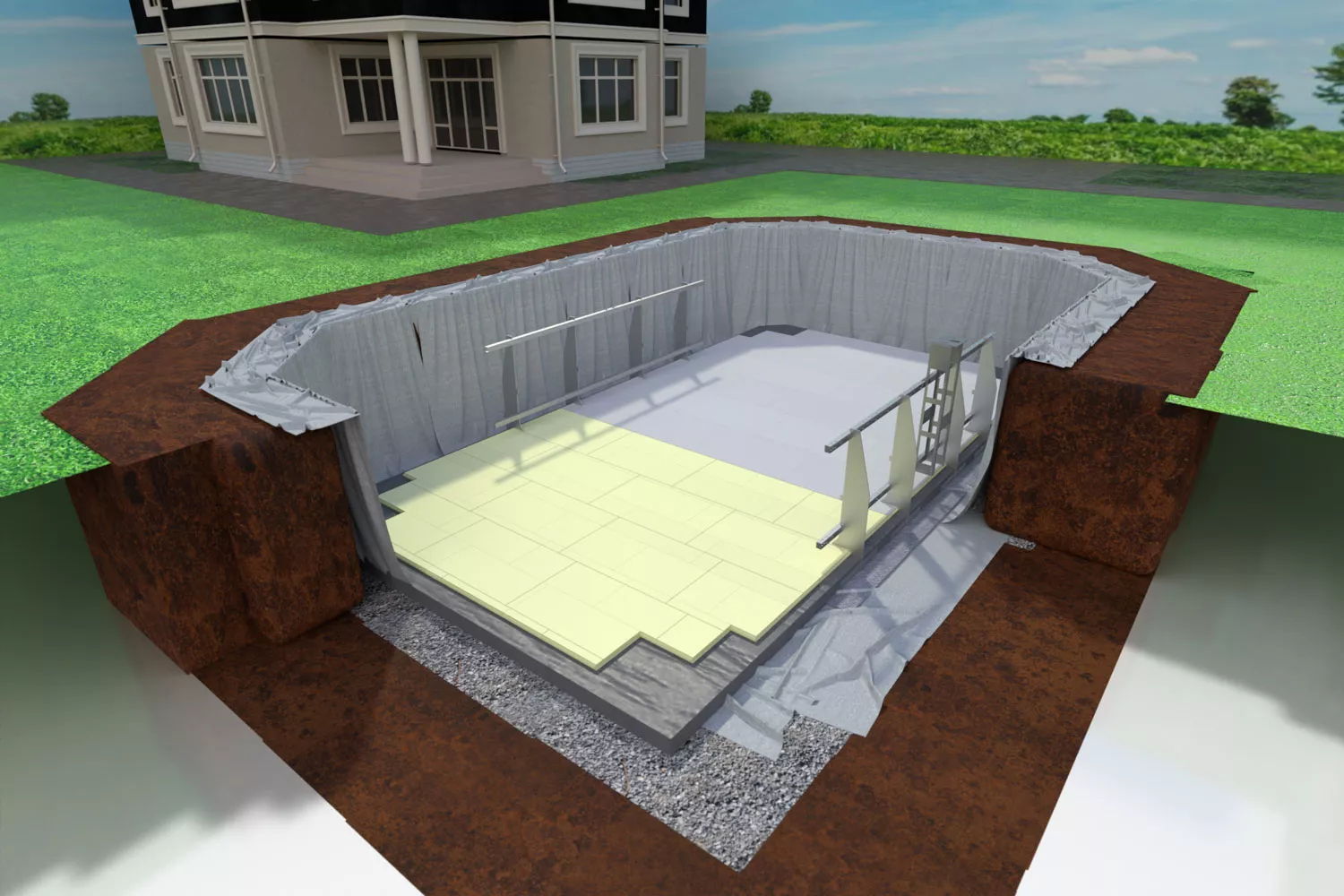 ConZero Komplettset für Ovalpools - 3,50 x 7,00 x 1,50 m