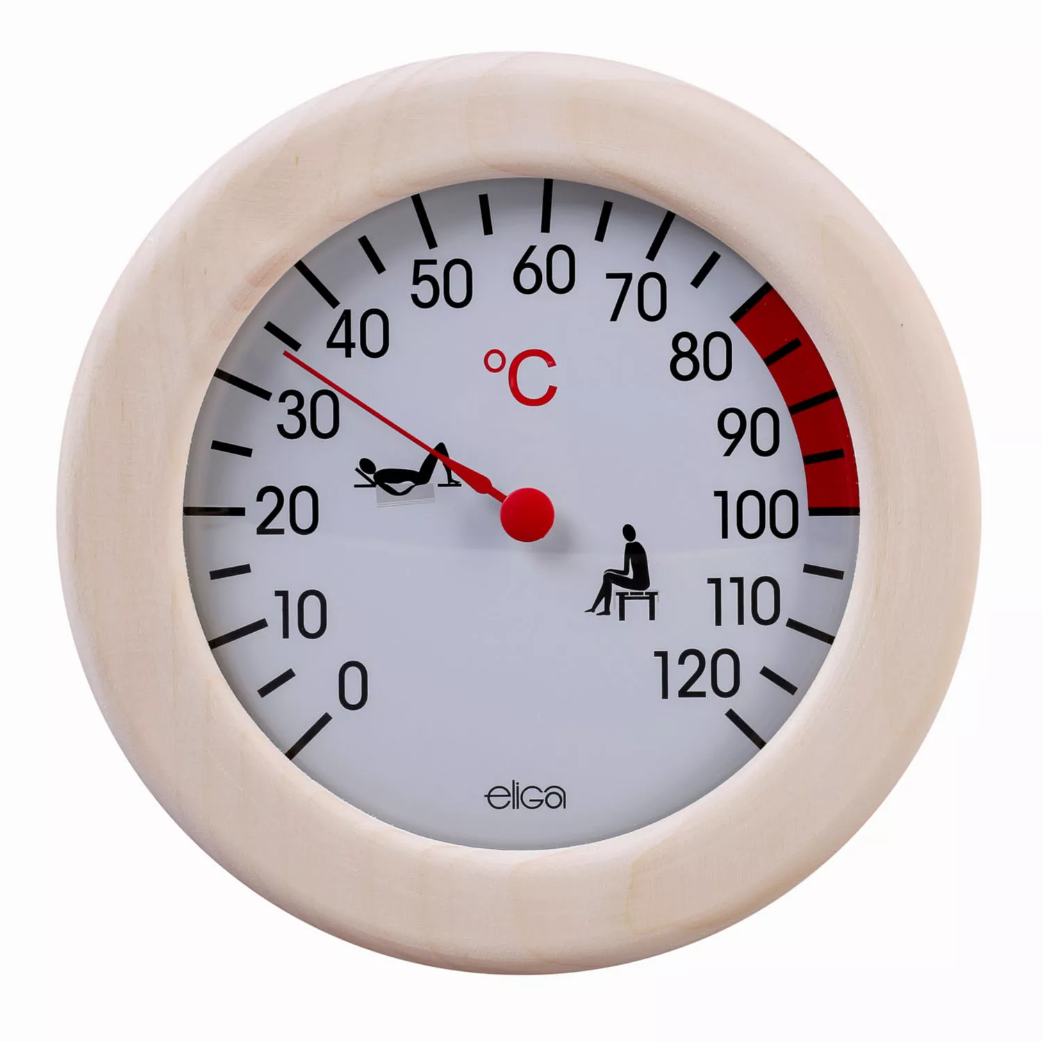 Sauna Thermometer im Holzrahmen 