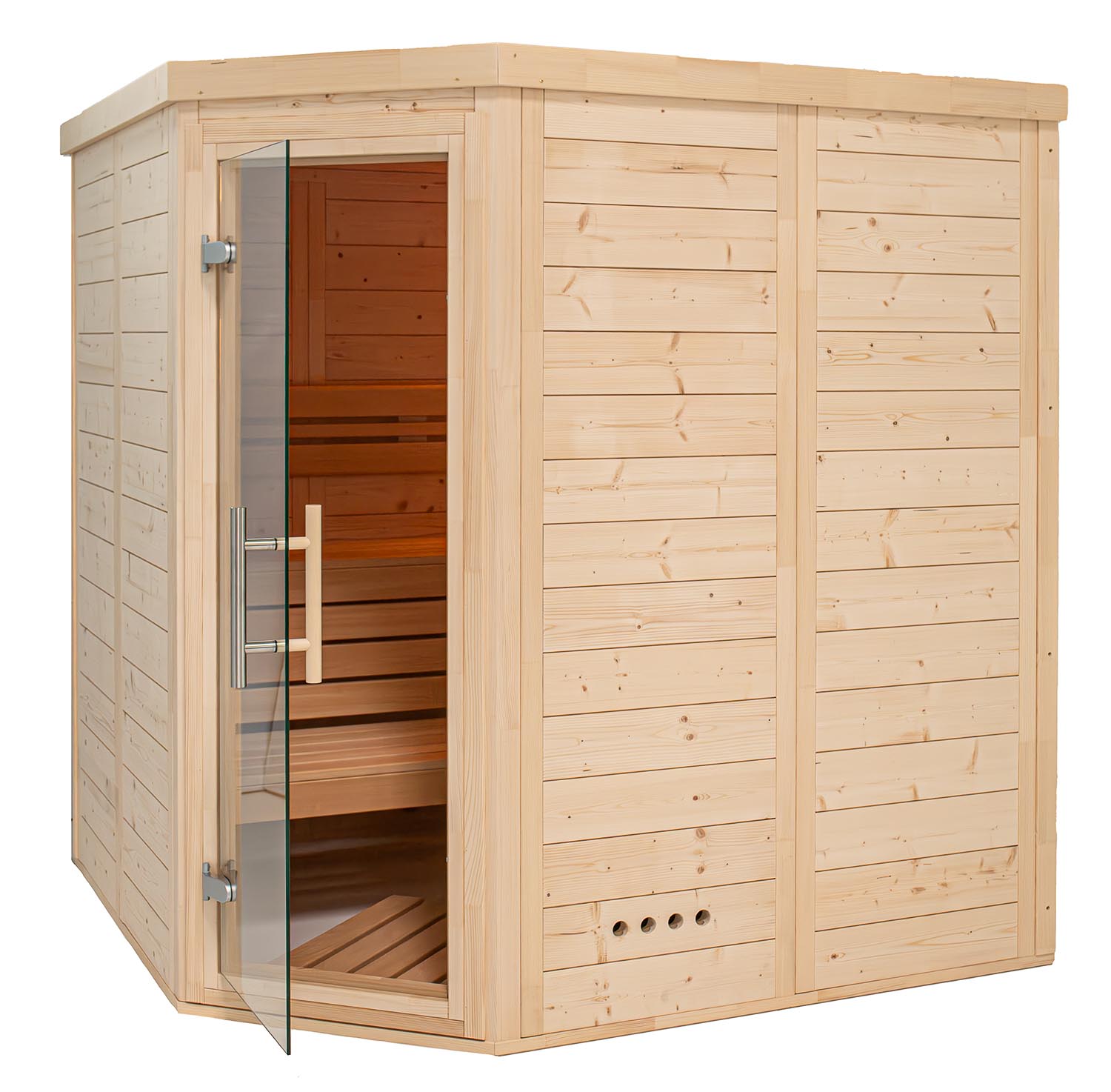 new-holzmanufaktur-sauna-Rubin-5-eck-3 Blockbohlensauna Rubin 5-Eck 1,97 x 1,97 x 2,05 m